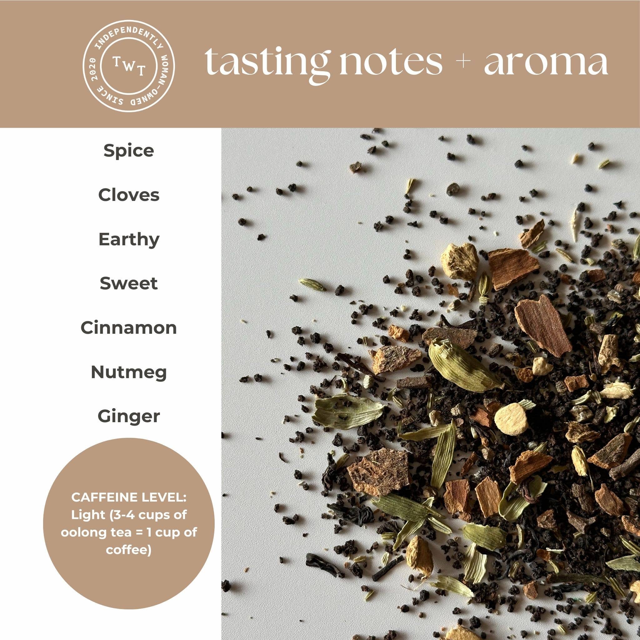 Tea With Tae Bombay Masala Chai Black Tea Mini Tea Tube Gift (5 tea bags)