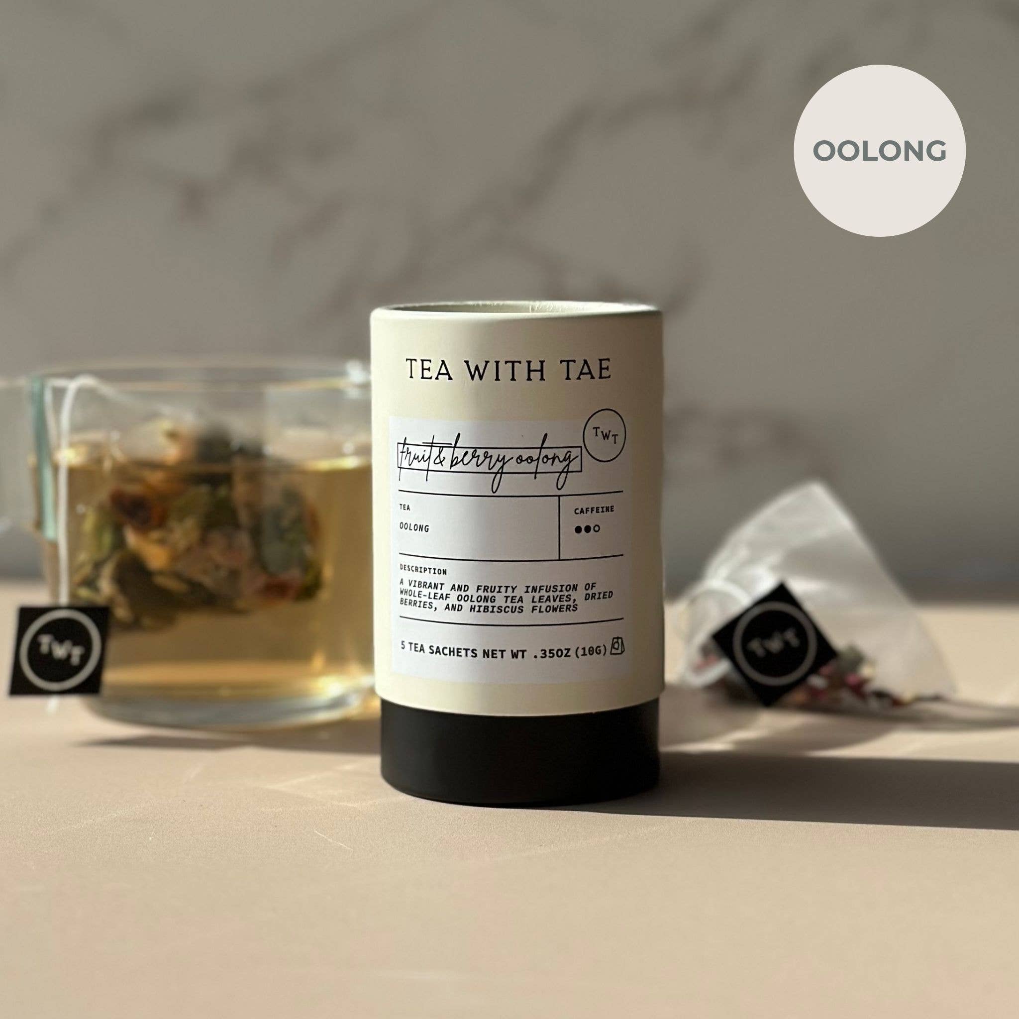 Tea With Tae Fruit & Berry Oolong Mini Tea Tube Gift (5 tea bags)