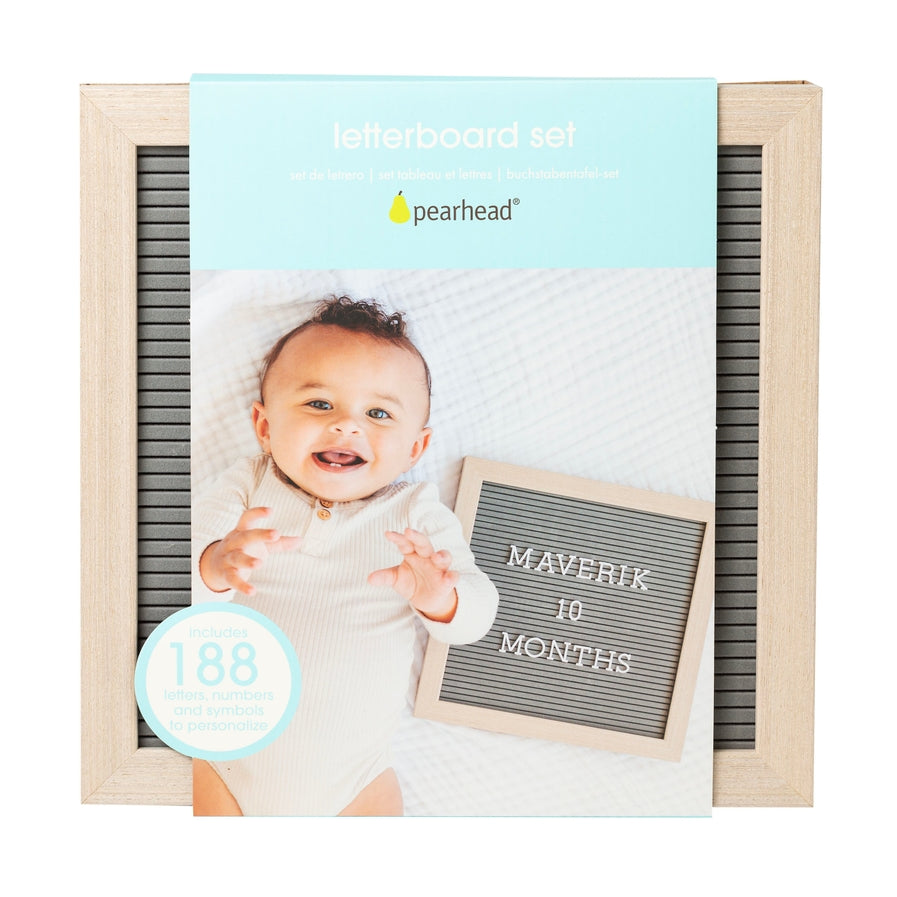Wooden Letterboard Set – Gray, 10” x 10”