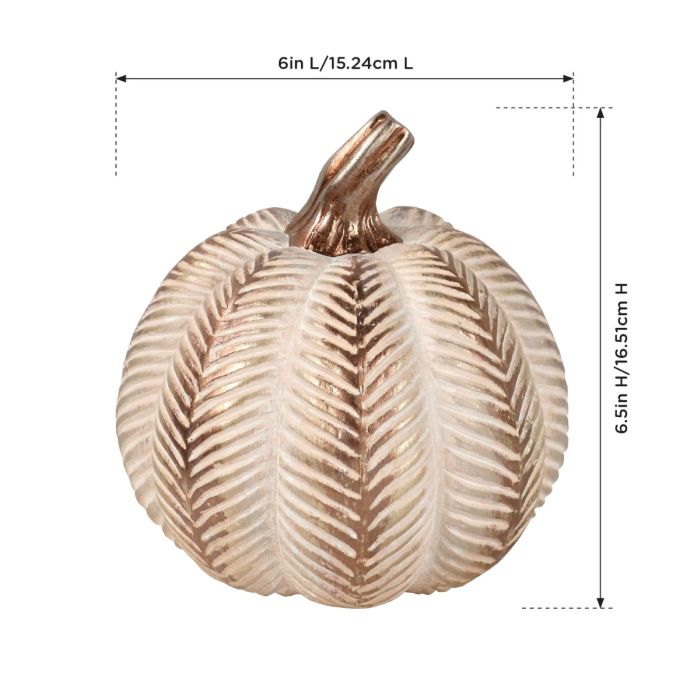 Regal Art & Gift Chevron Pumpkin Decor Set/2