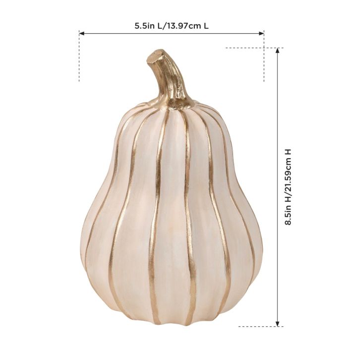 Regal Art & Gift Ribbed Pumpkin Decor Set/2