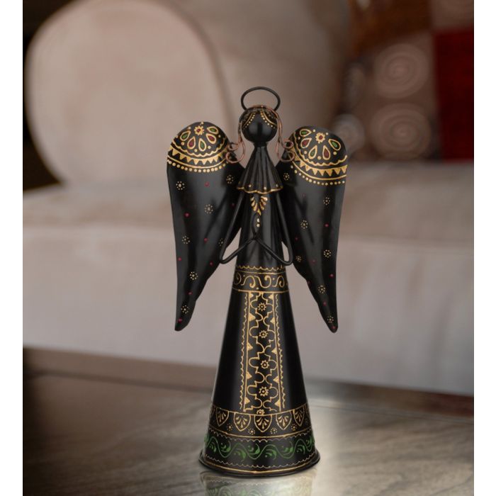 Regal Art & Gift Angel Decor 16" – Black/Gold
