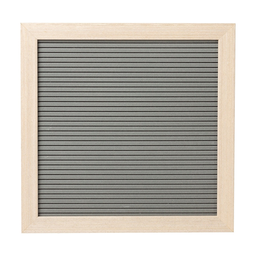 Wooden Letterboard Set – Gray, 10” x 10”