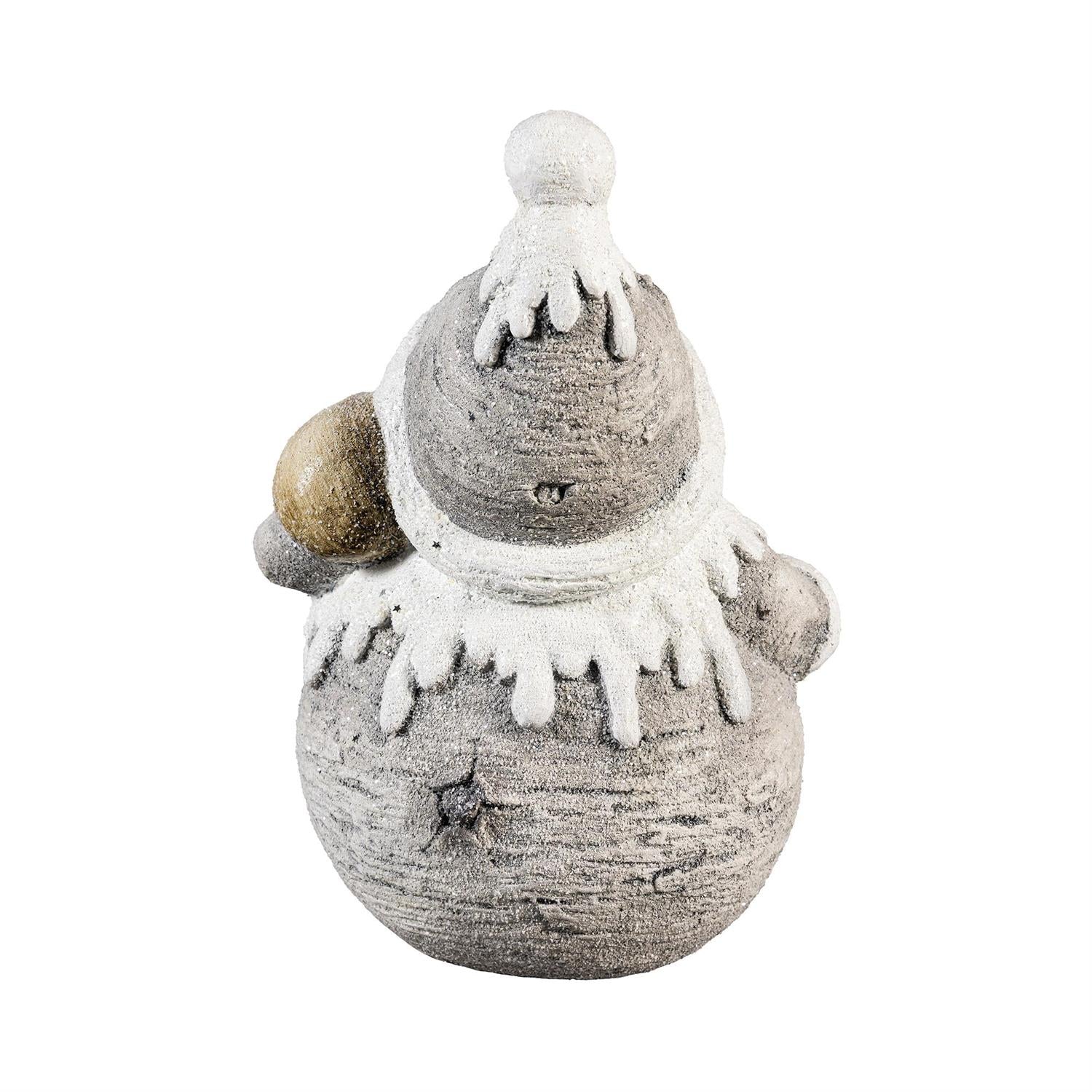 Season to Sparkle Garden Statue – LED Snowy Santa or Snowman (14")