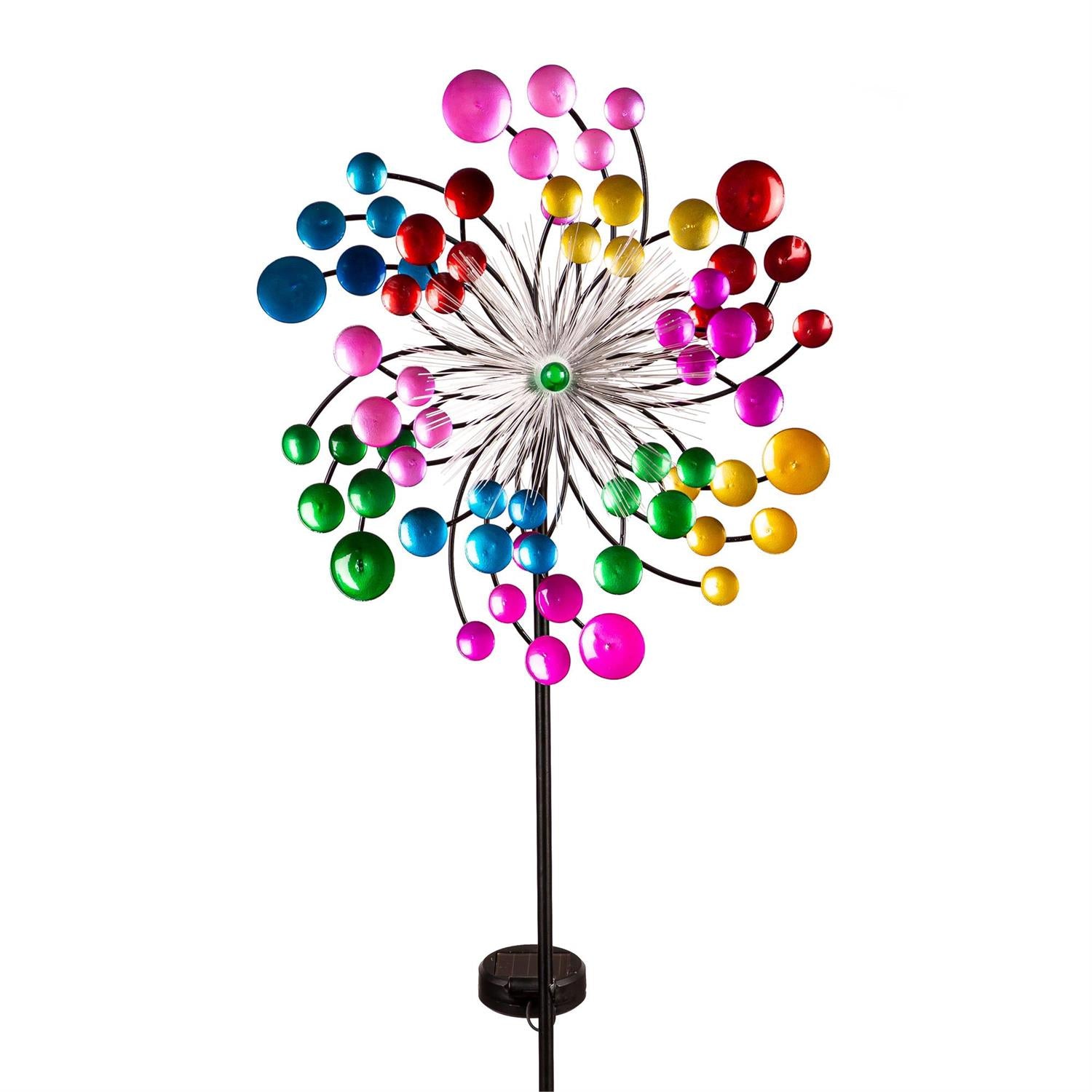 Solar Fiber Optic Color Pop Wind Spinner