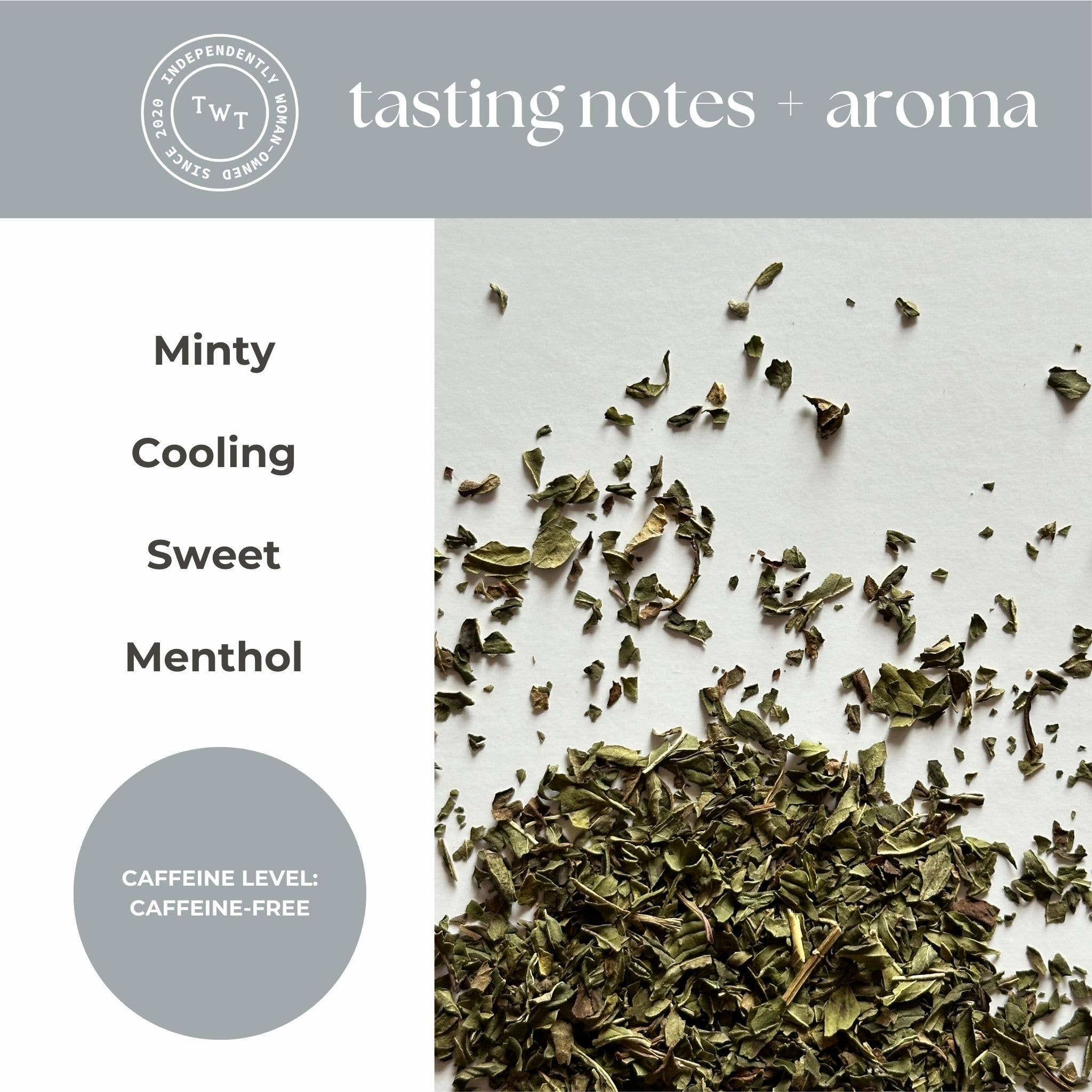 Tea With Tae Peppermint Herbal Mini Tea Tube Gift (5 tea bags)