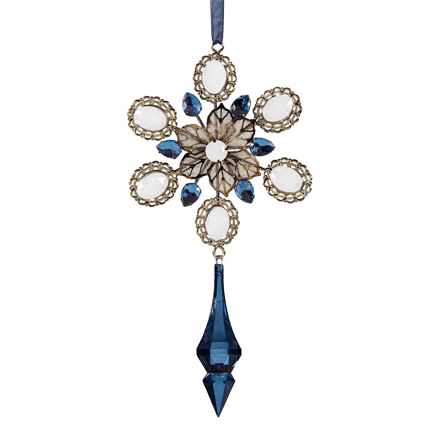 Season to Sparkle Snowflake Crystal Drop Ornament – 2 Styles Available