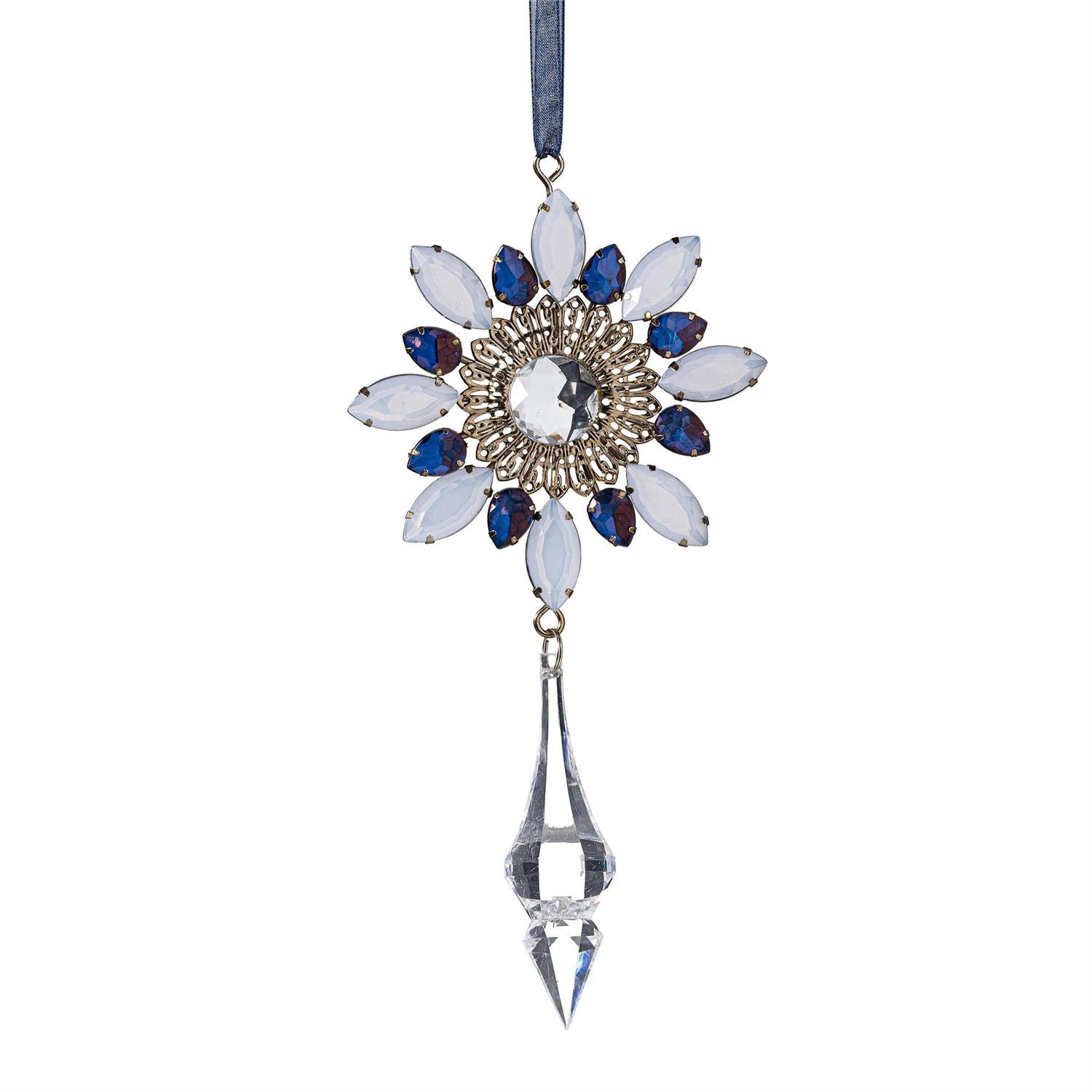 Season to Sparkle Snowflake Crystal Drop Ornament – 2 Styles Available