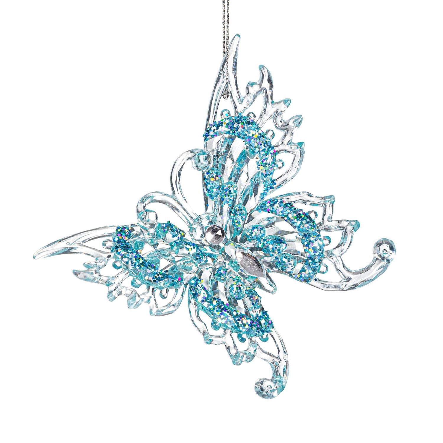 Season to Sparkle Blue Acrylic Ornament – Butterfly or Dragonfly