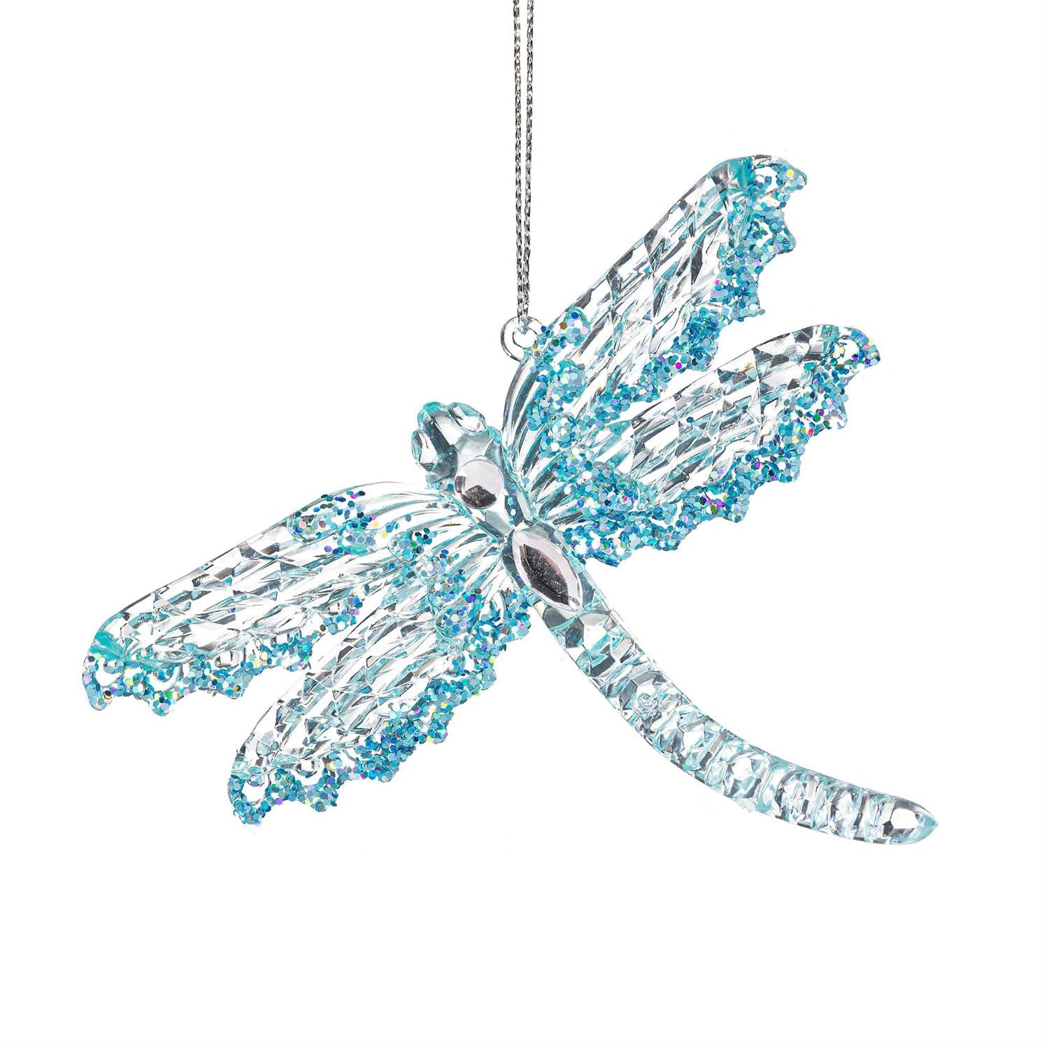 Season to Sparkle Blue Acrylic Ornament – Butterfly or Dragonfly