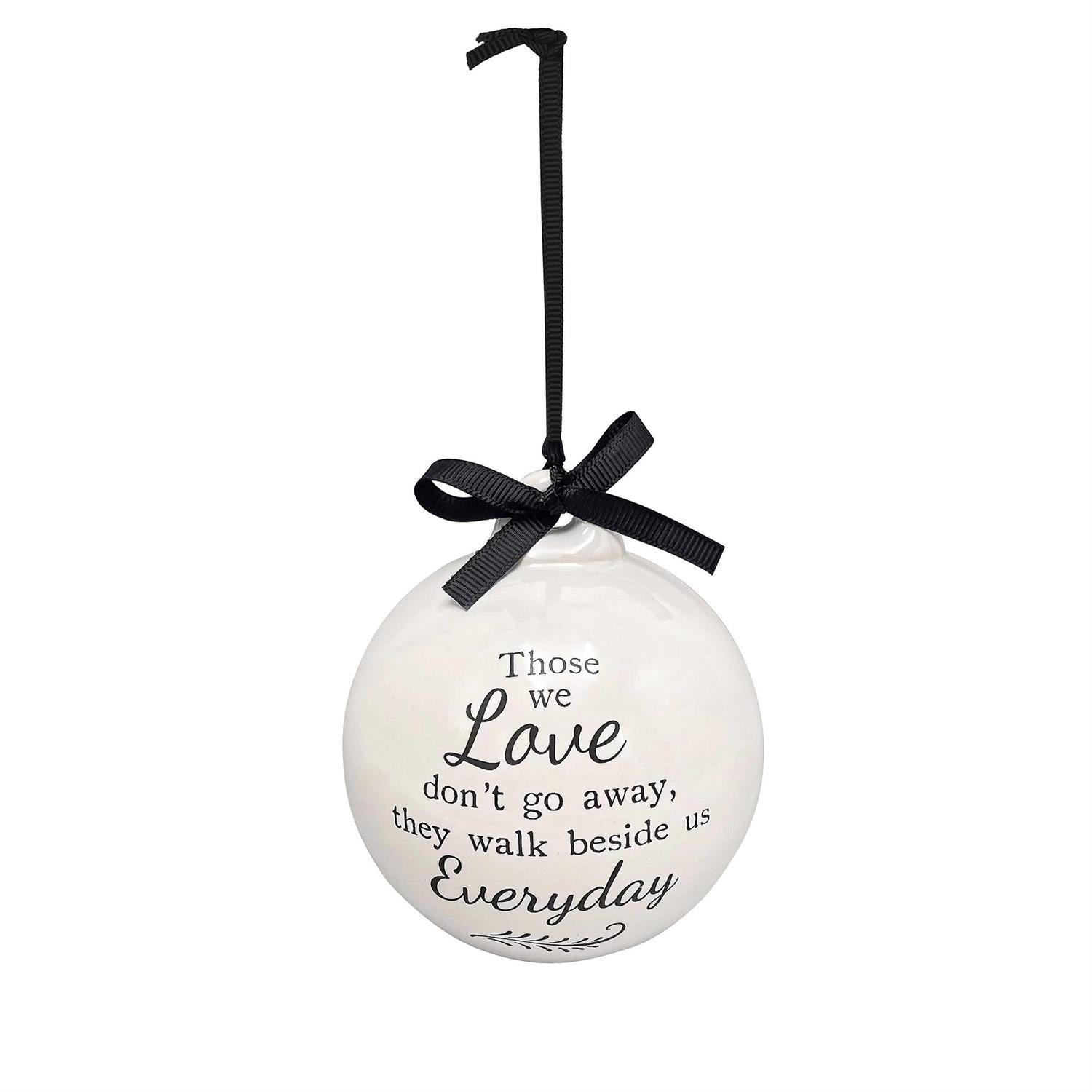 Memorial Hanging Décor – Ceramic Remembrance Ornament with Bow – 3 Styles Available