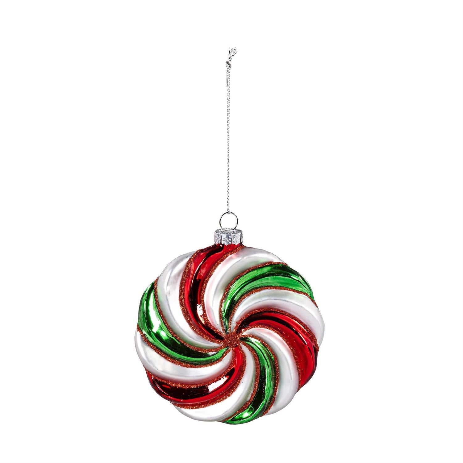 Baking Spirits Bright Peppermint Glass Ornament – 2 Styles