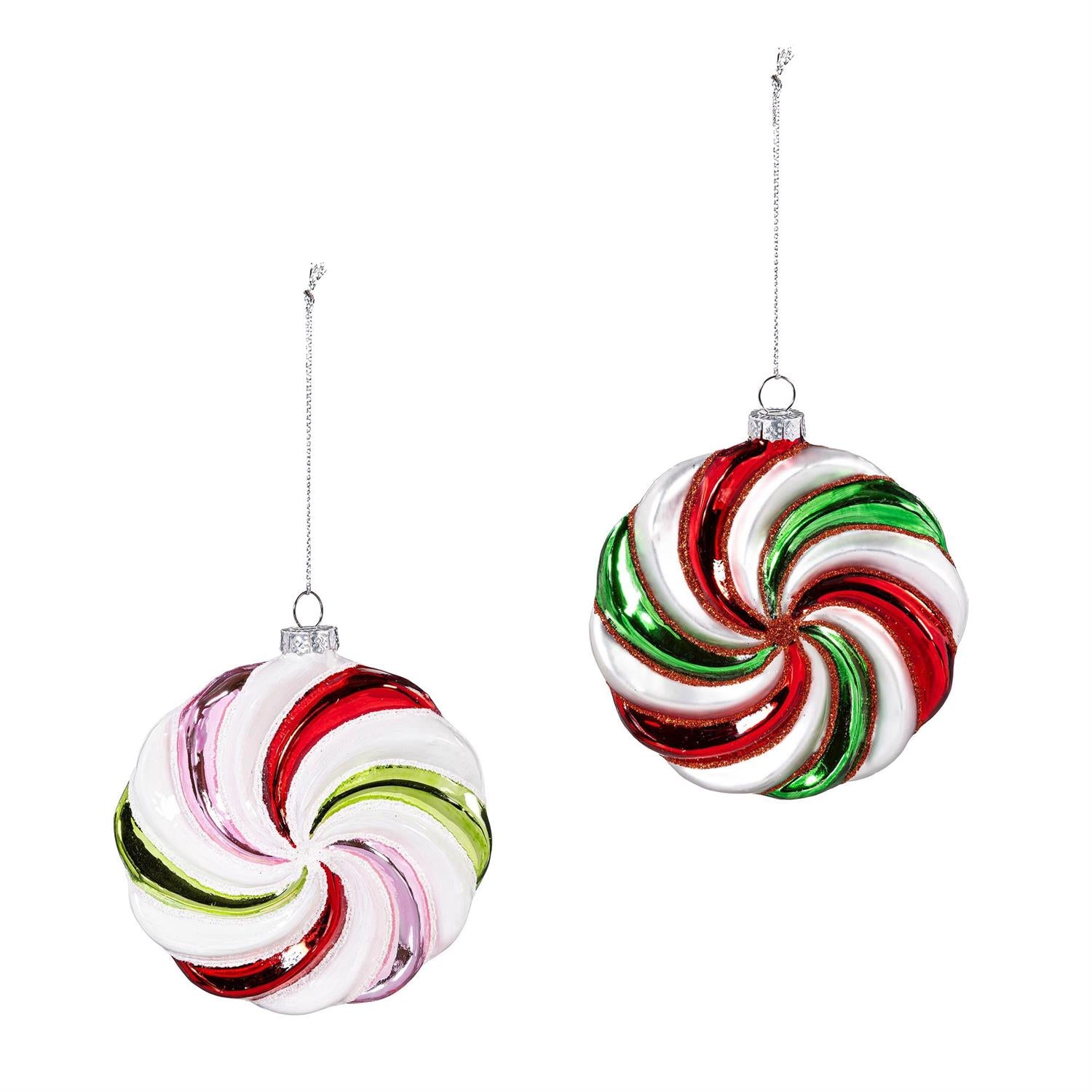 Baking Spirits Bright Peppermint Glass Ornament – 2 Styles