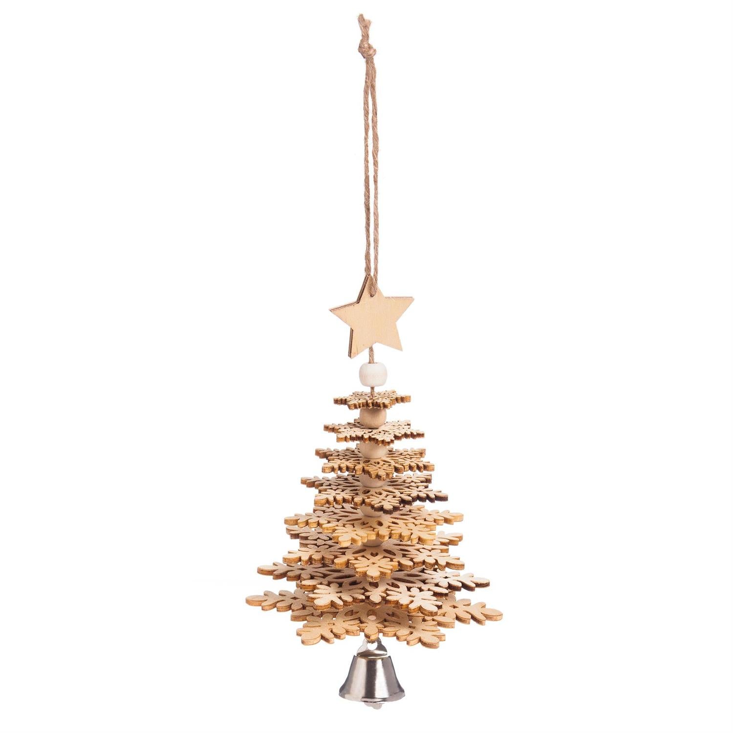 Woodland Storybook 3D Wood Christmas Tree Ornament
