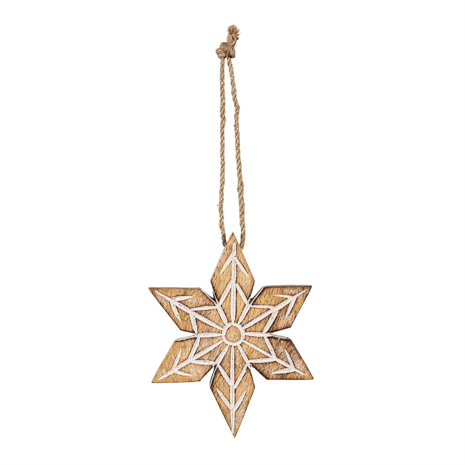 VivaStyle Wood Snowflake Ornament – 2 Sizes to Choose From