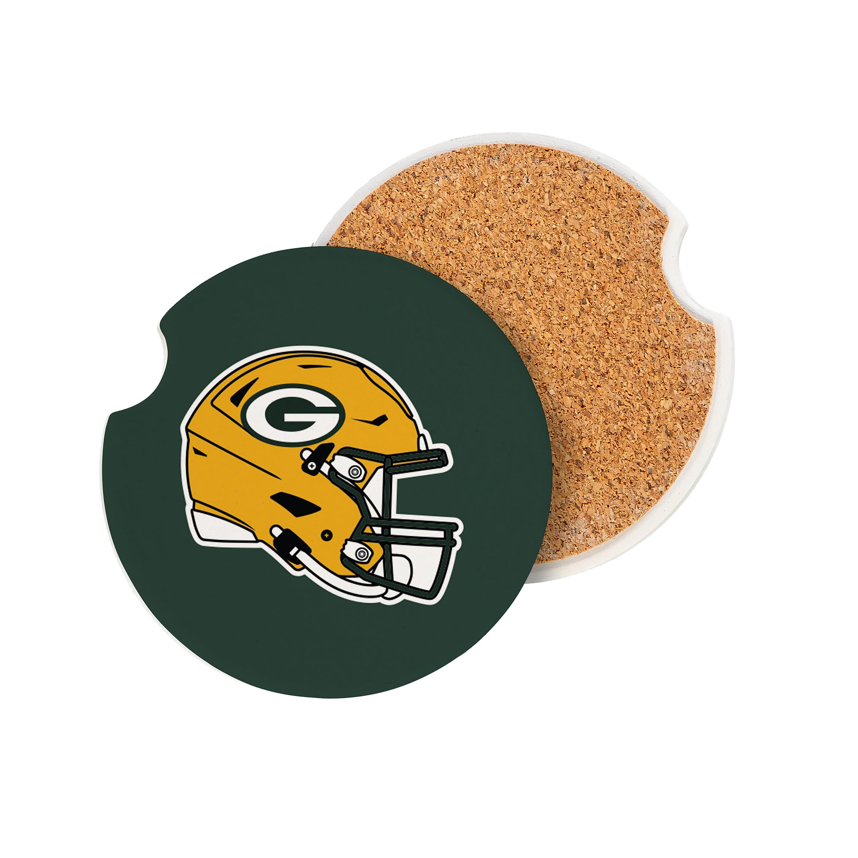 Green Bay Packers Car Coaster Set – 2 Piece