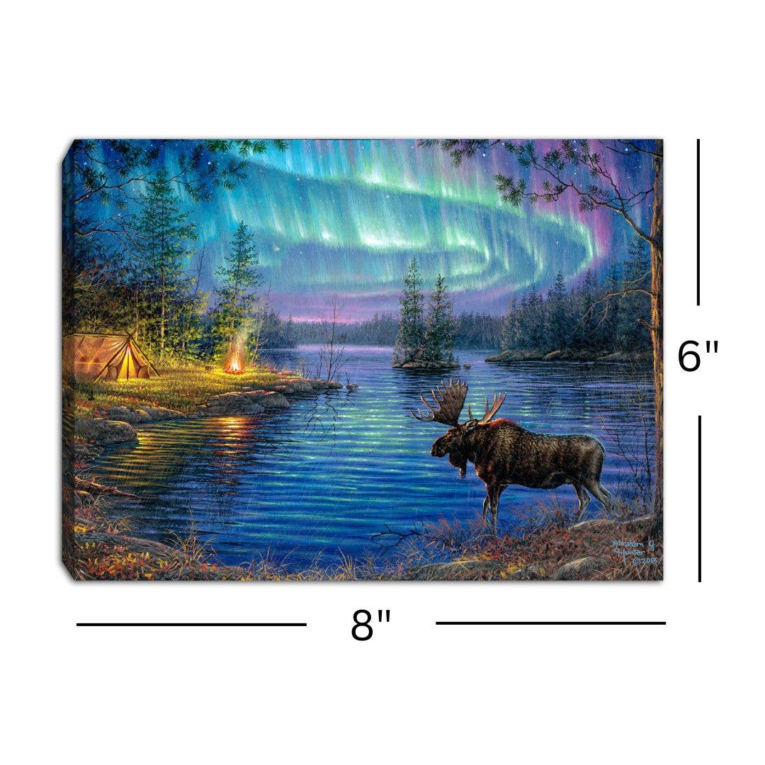 Glow Decor Northern Night 8x6 Lighted Tabletop Canvas