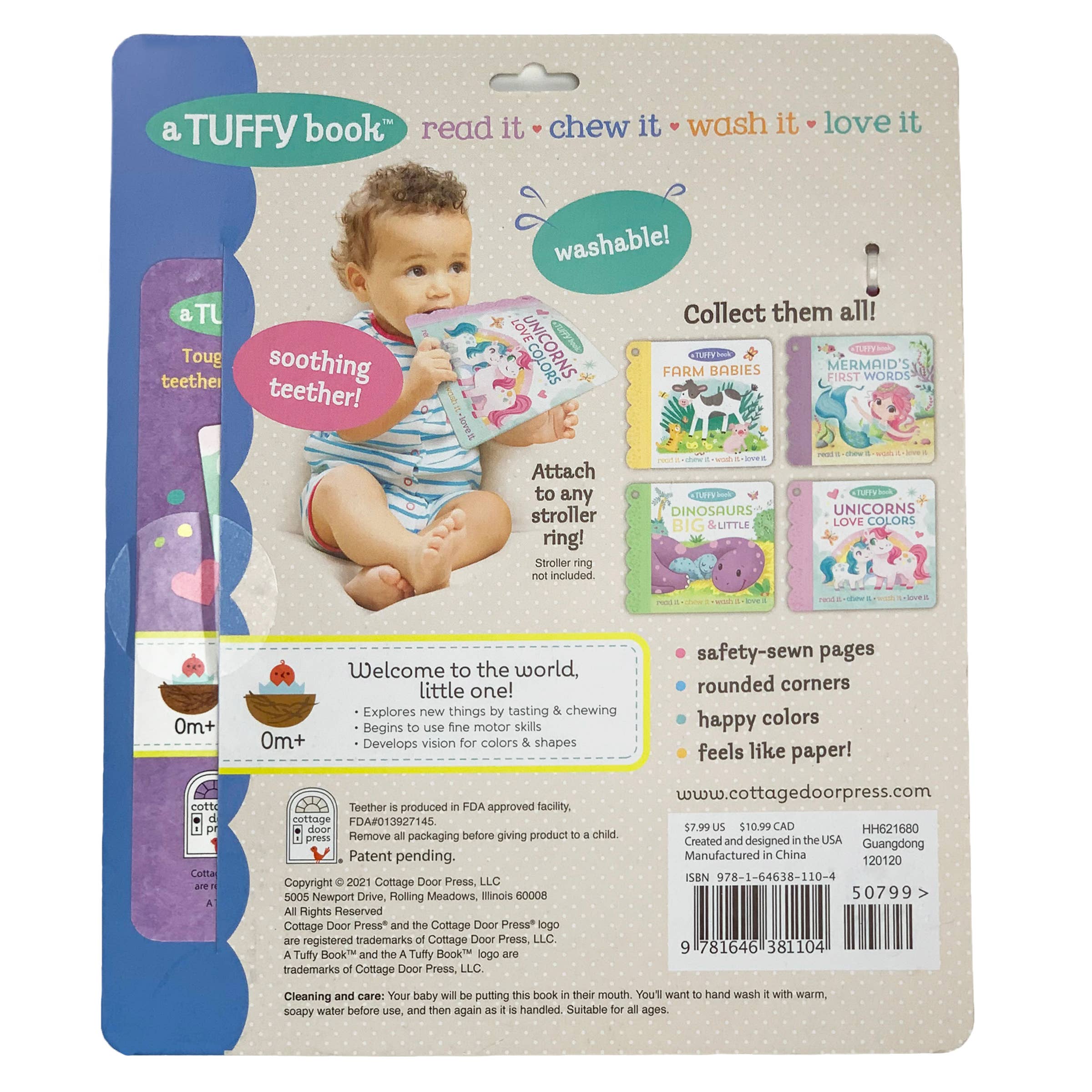 Unicorns Love Colors – Tuffy Teether Indestructible Book