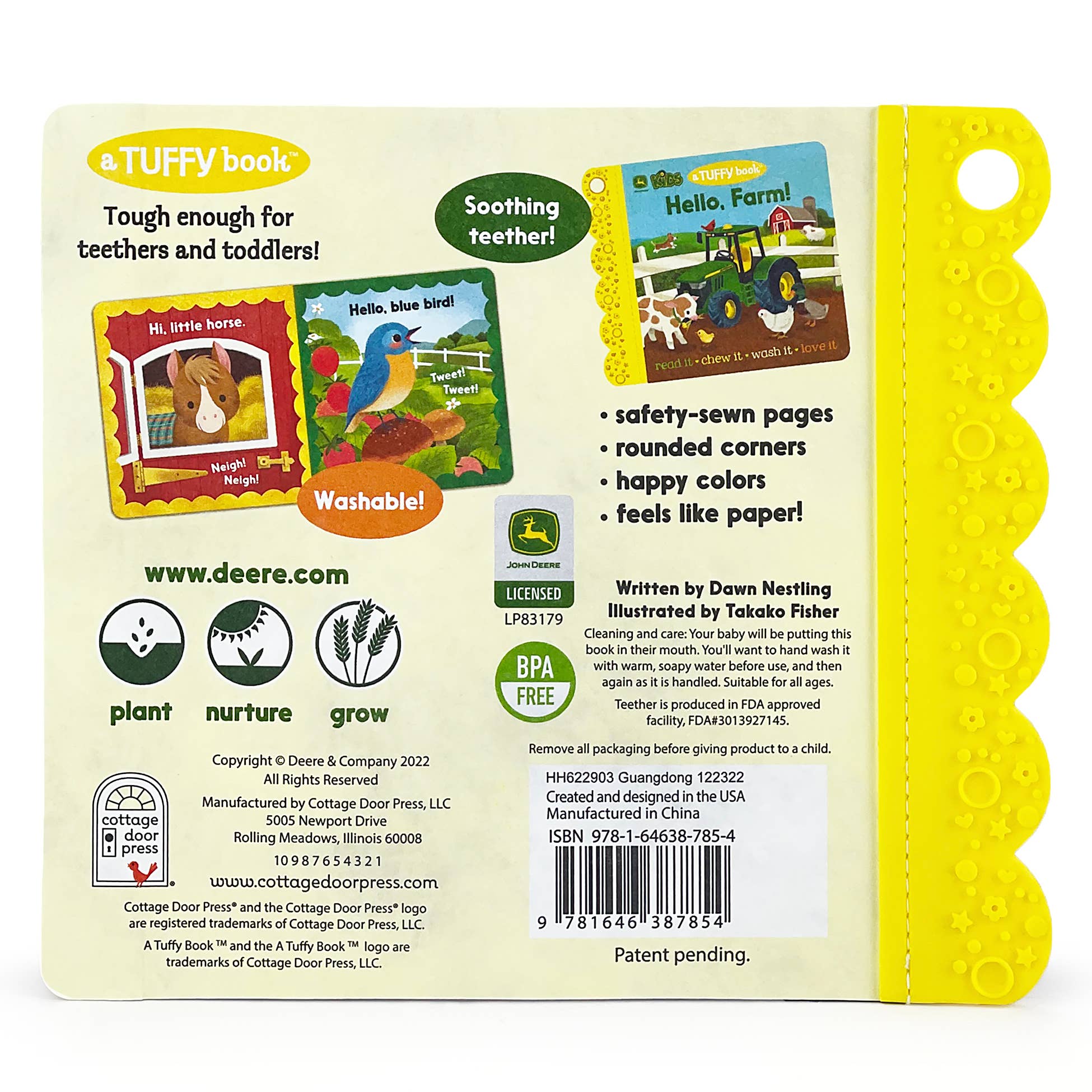 John Deere Kids: Hello, Farm! – Tuffy Teether Indestructible Book