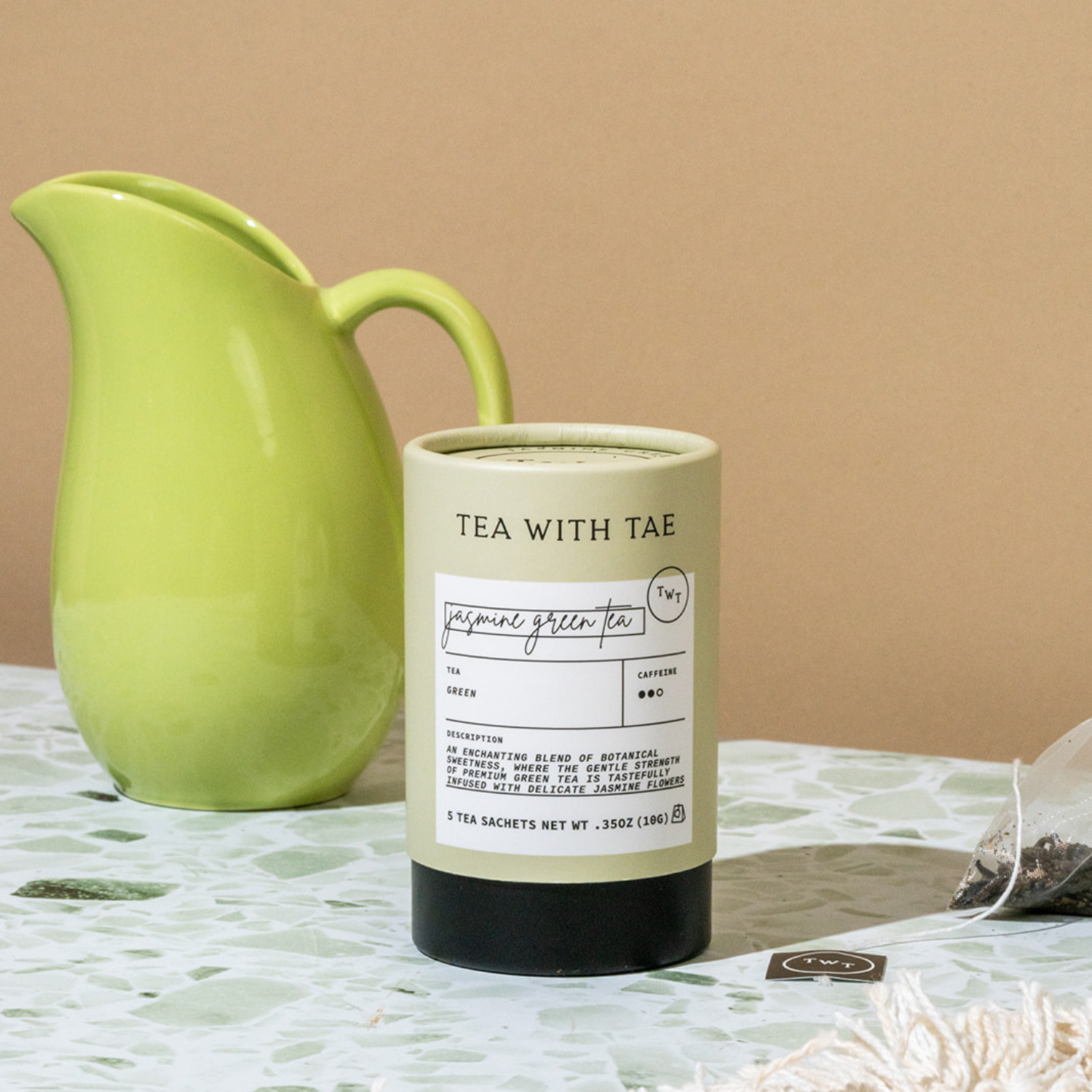 Tea With Tae Jasmine Green Tea Mini Tube Gift (5 tea bags)