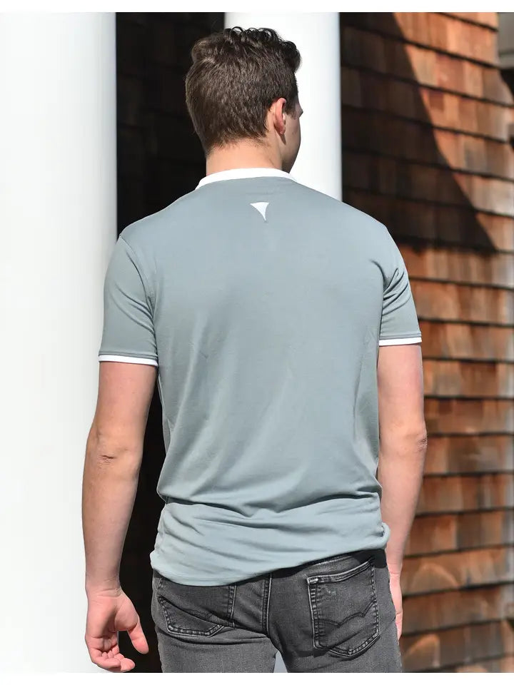 Short Sleeve Notch Neck