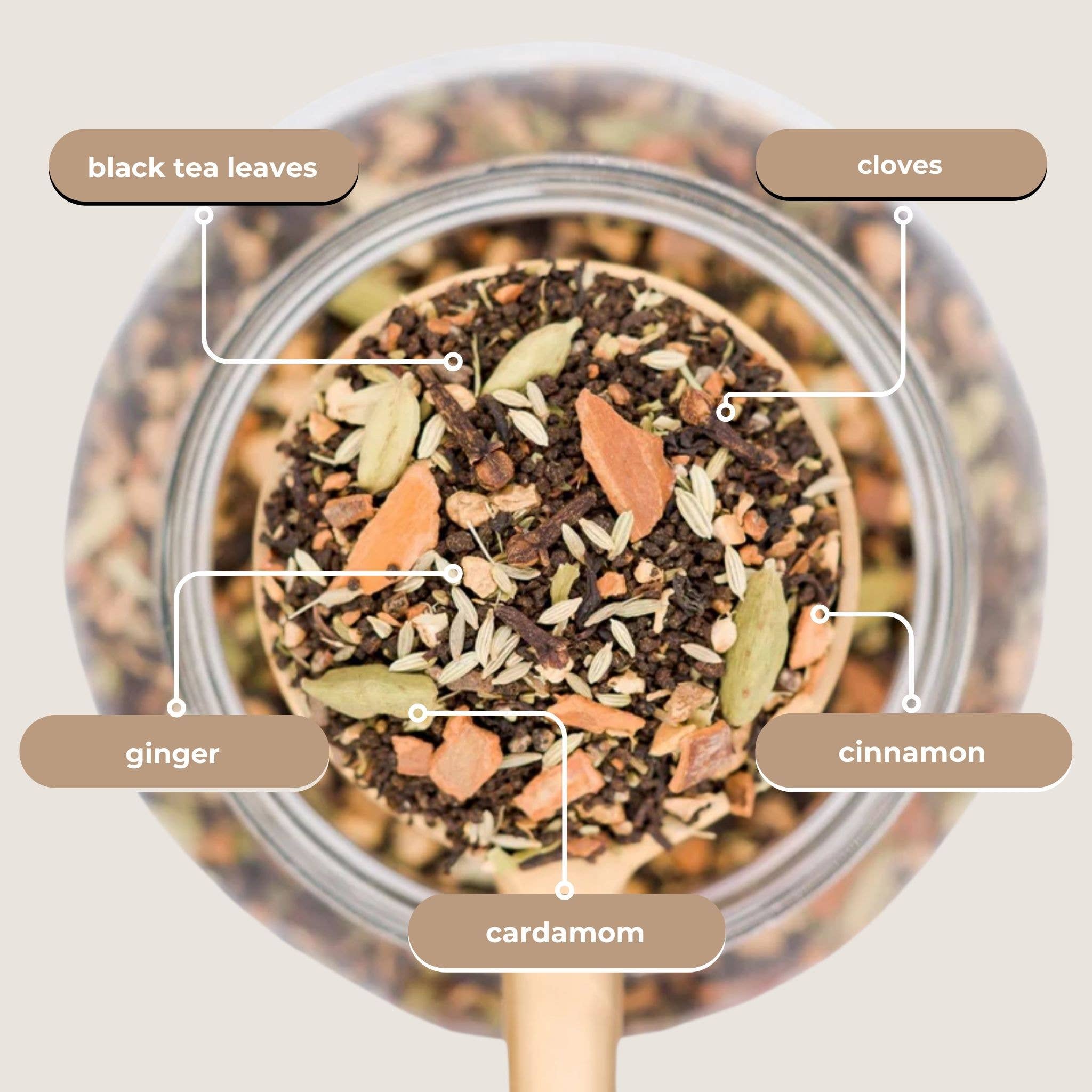 Tea With Tae Bombay Masala Chai Black Tea Mini Tea Tube Gift (5 tea bags)