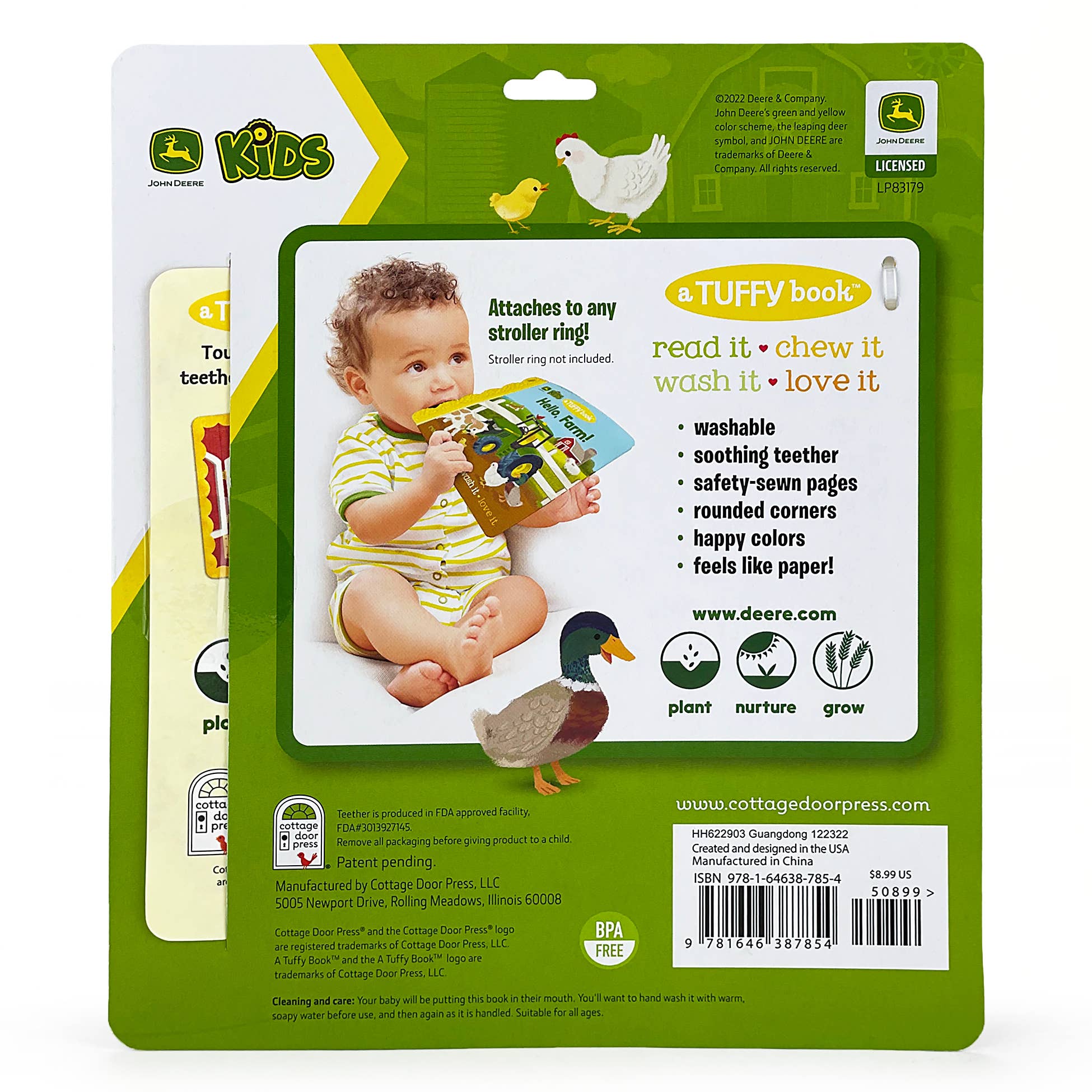 John Deere Kids: Hello, Farm! – Tuffy Teether Indestructible Book