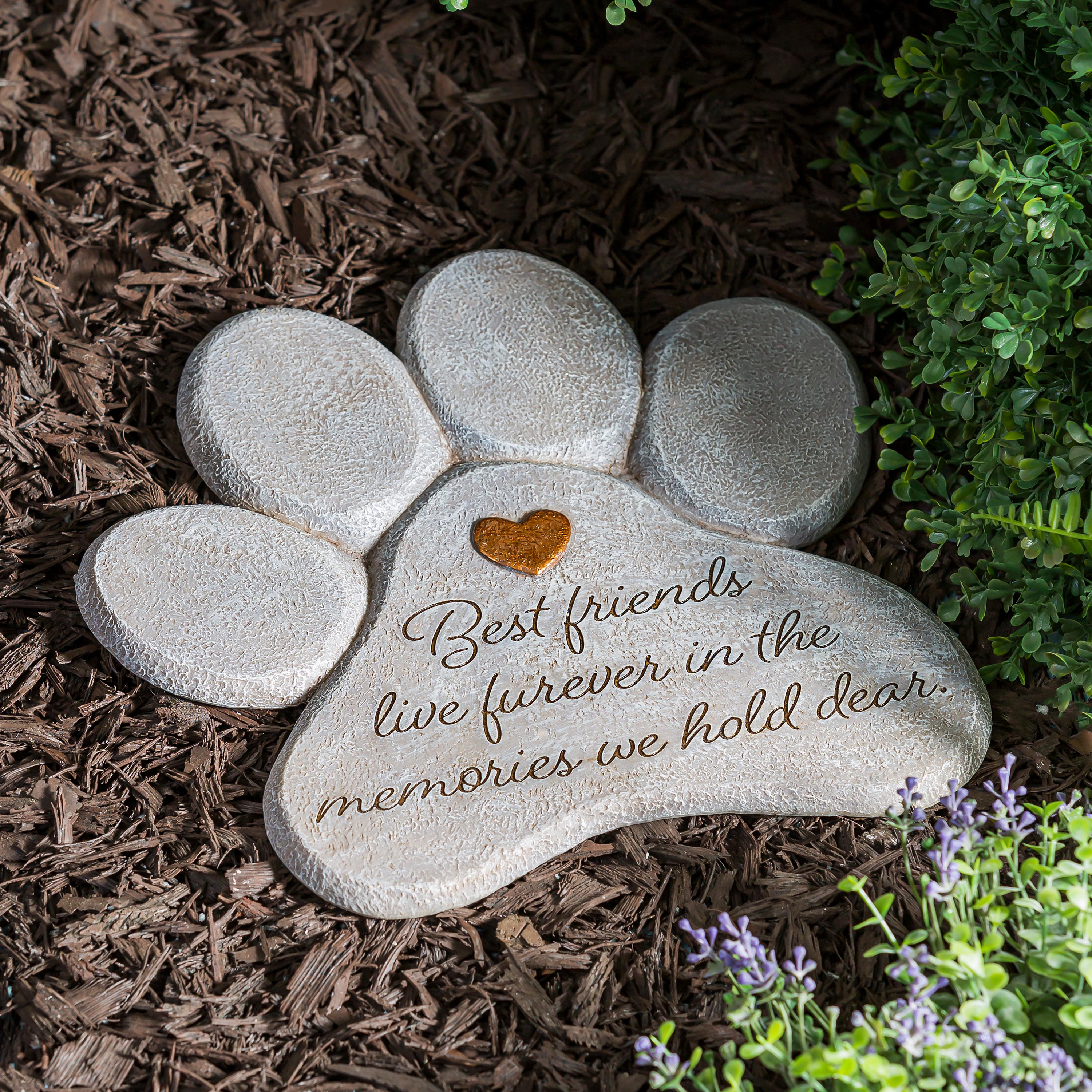 Pet Memorial Garden Stone, Best Friends Live Forever