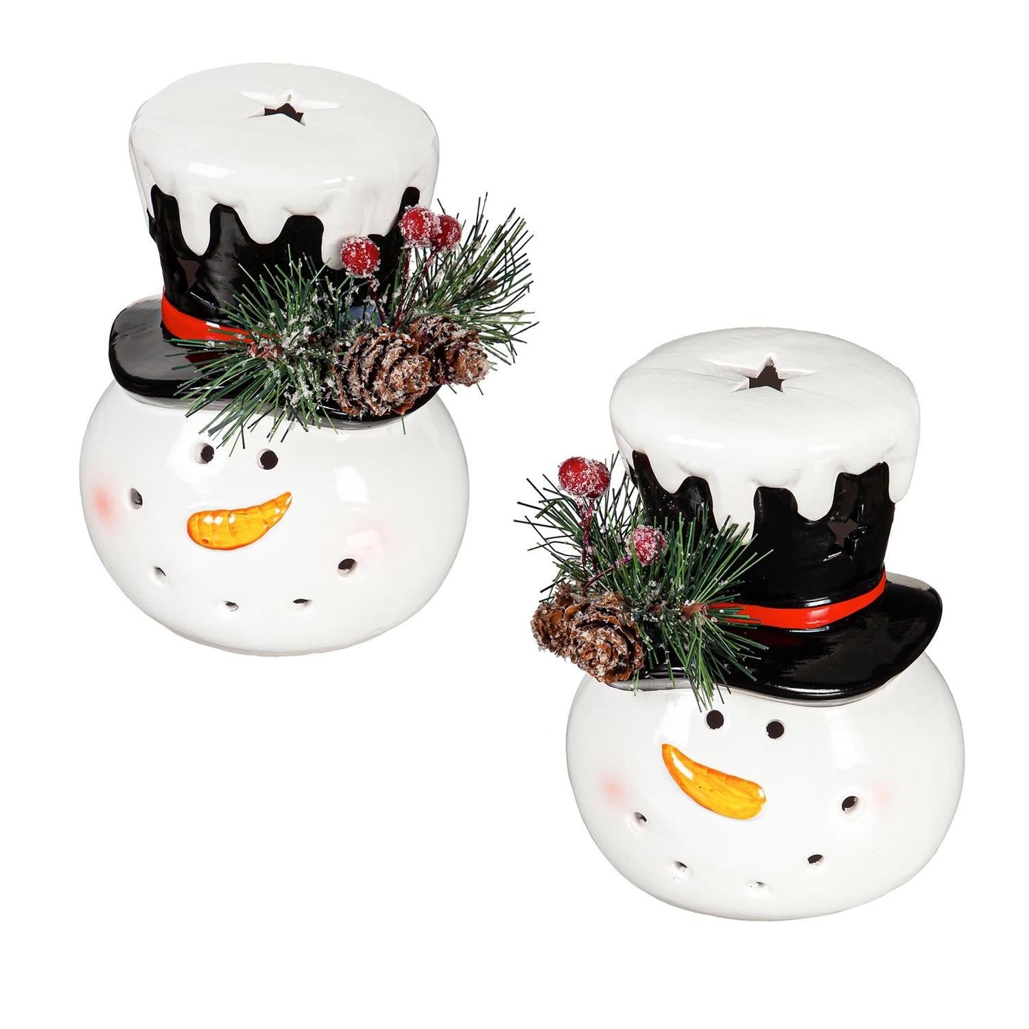 Joyful Traditions LED Snowman Head Table Décor – 2 Styles Available
