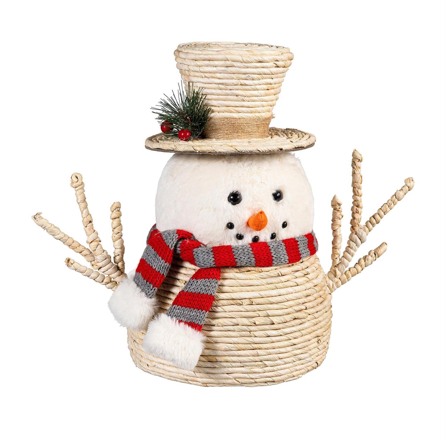 Woodland Storybook Snowman Decor – Set of 2