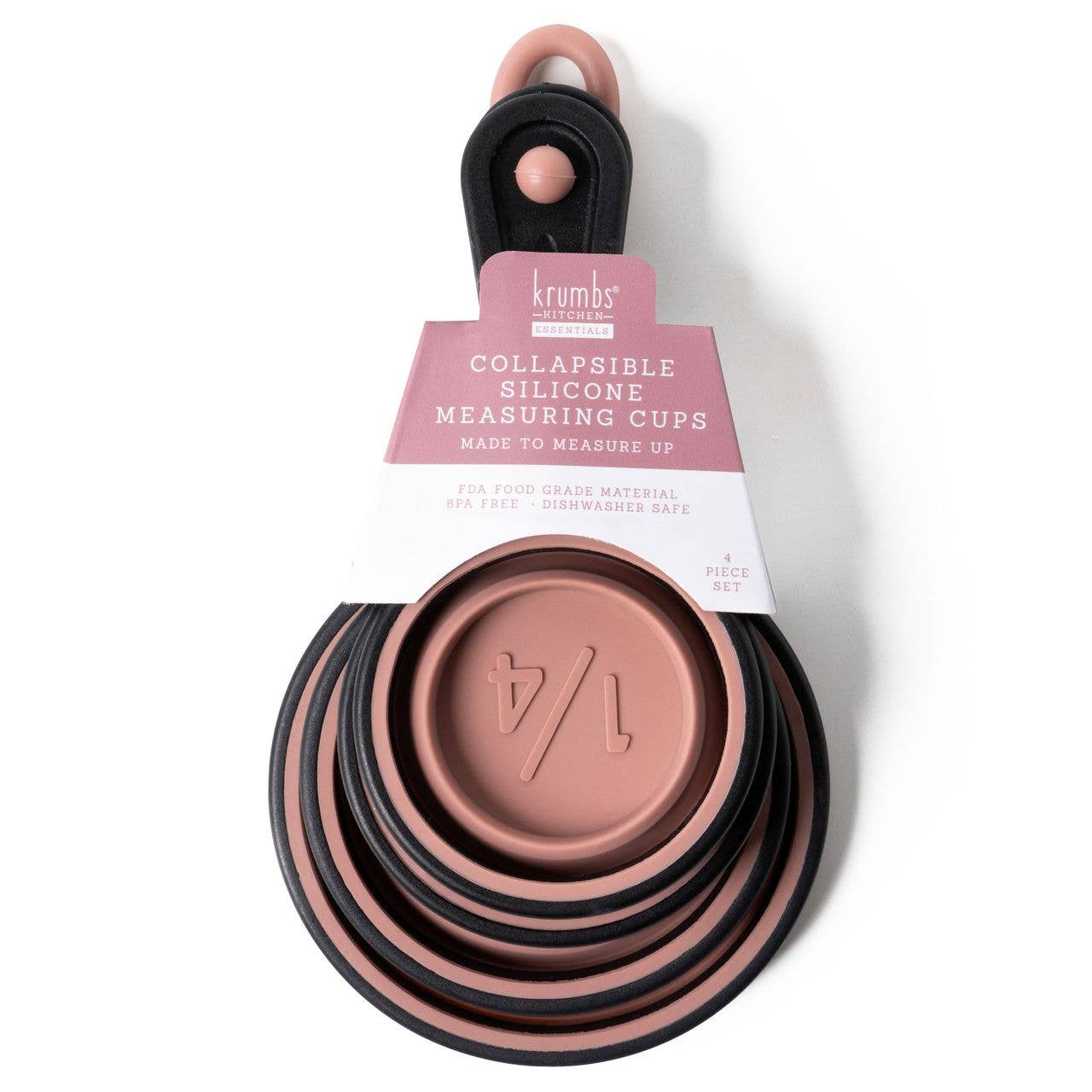 Krumbs Kitchen Silicone Collapsible Measuring Cups 4pcs Set