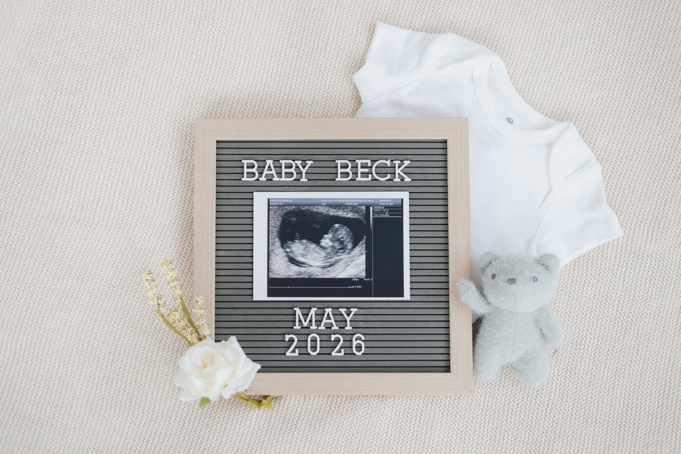 Wooden Letterboard Set – Gray, 10” x 10”