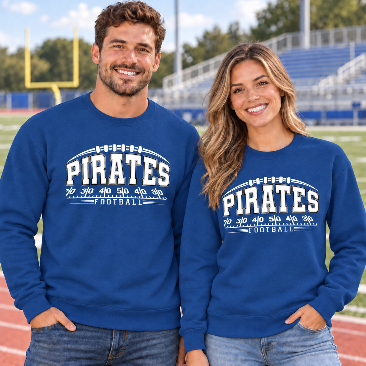 Hankinson Pirates – Pirate Pride Yard Line | District T-Shirt, Crew & Hoodie