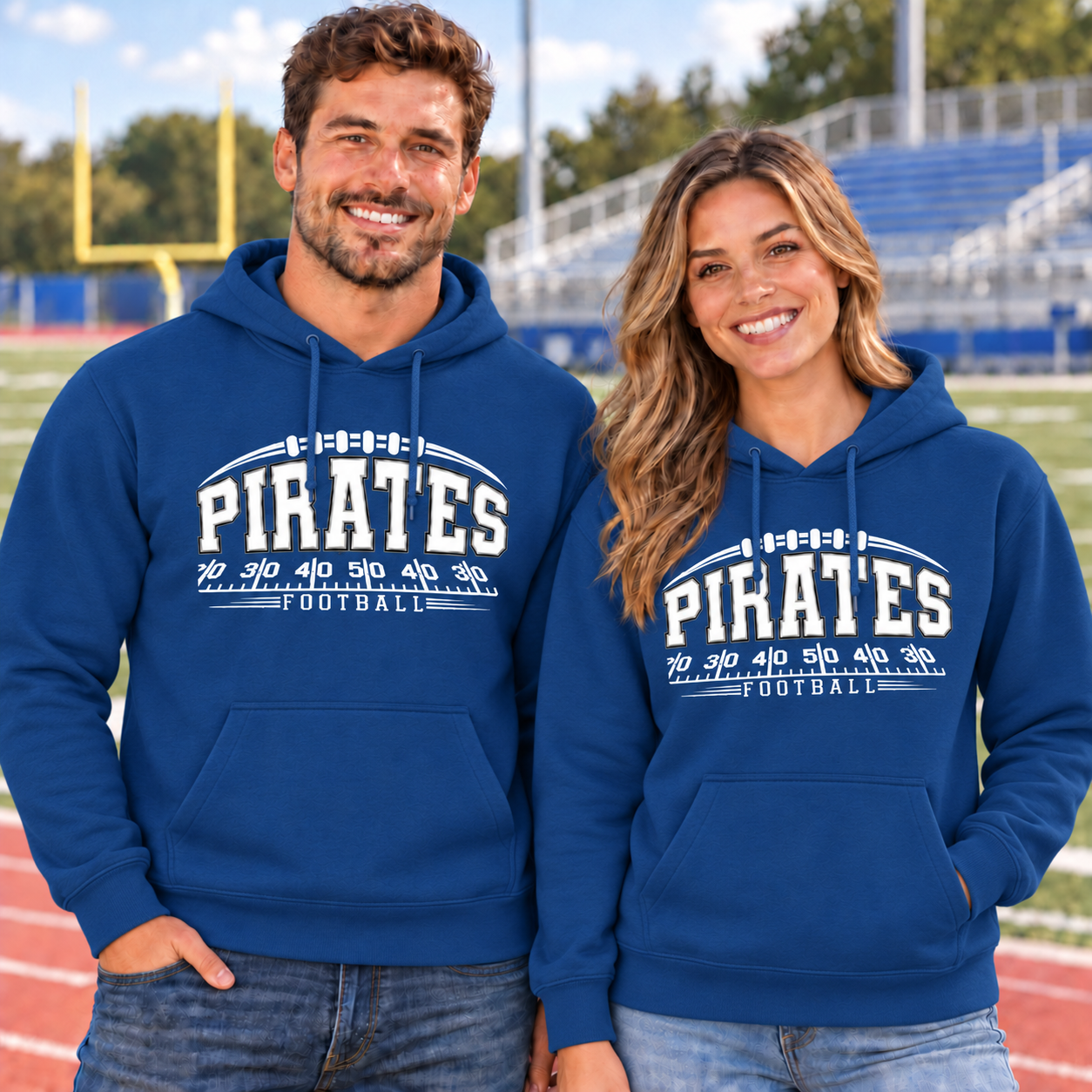 Hankinson Pirates – Pirate Pride Yard Line | District T-Shirt, Crew & Hoodie