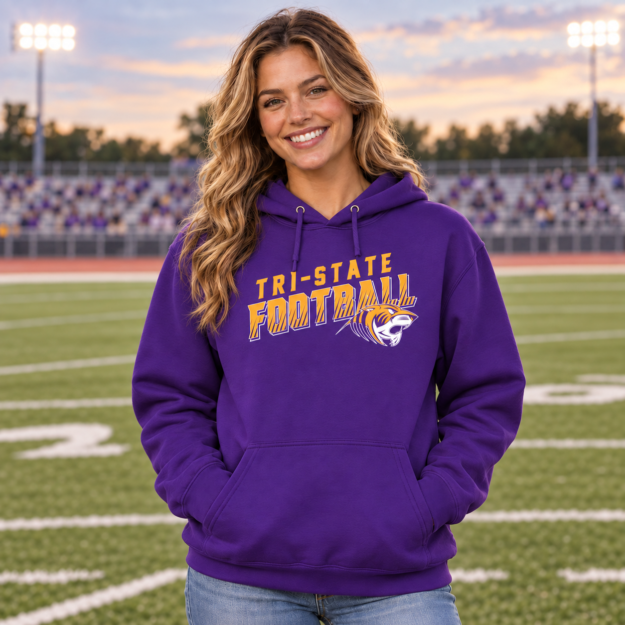 Tri-State Tigers – Tigers Football Stripe | District T-Shirt & Hoodie