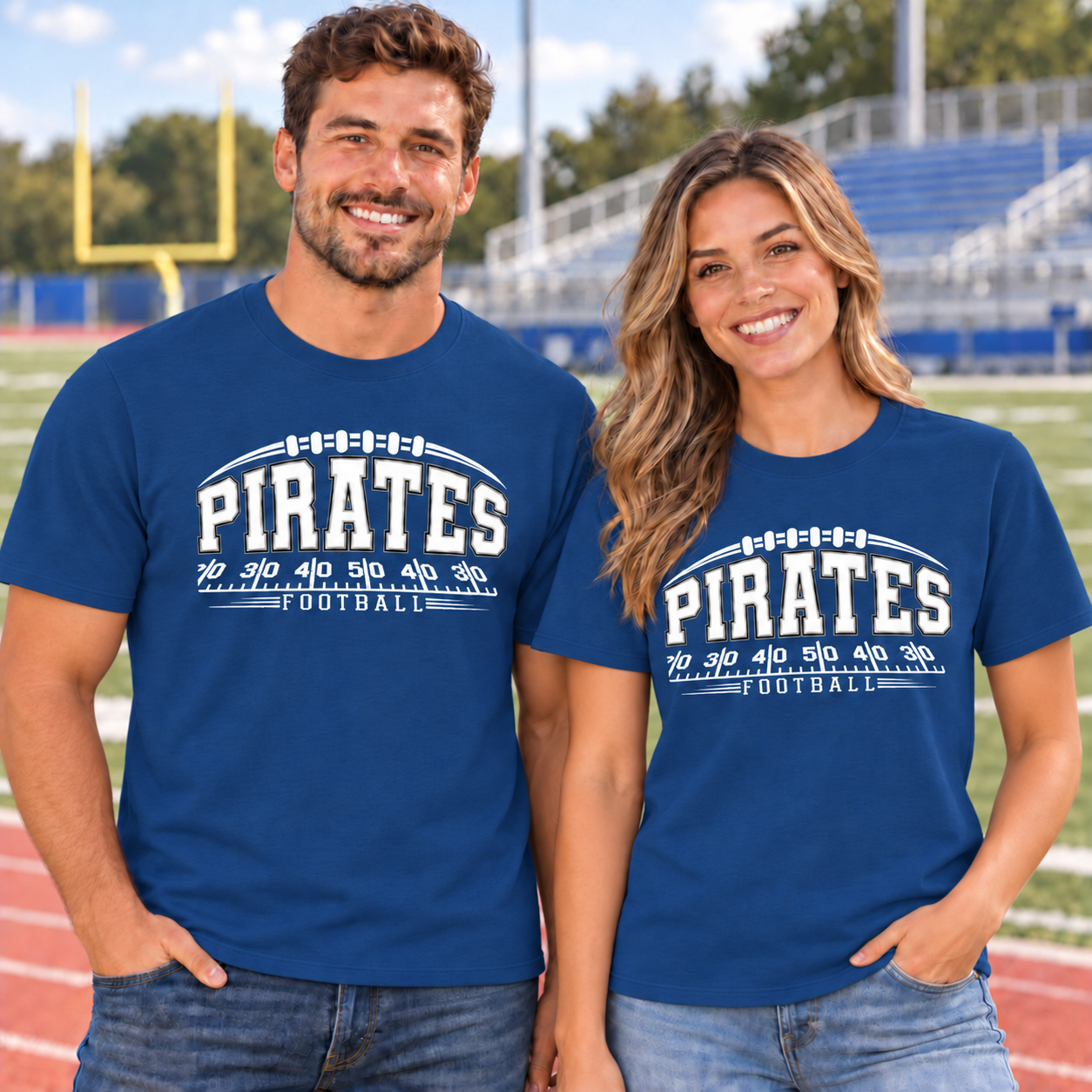 Hankinson Pirates – Pirate Pride Yard Line | District T-Shirt, Crew & Hoodie