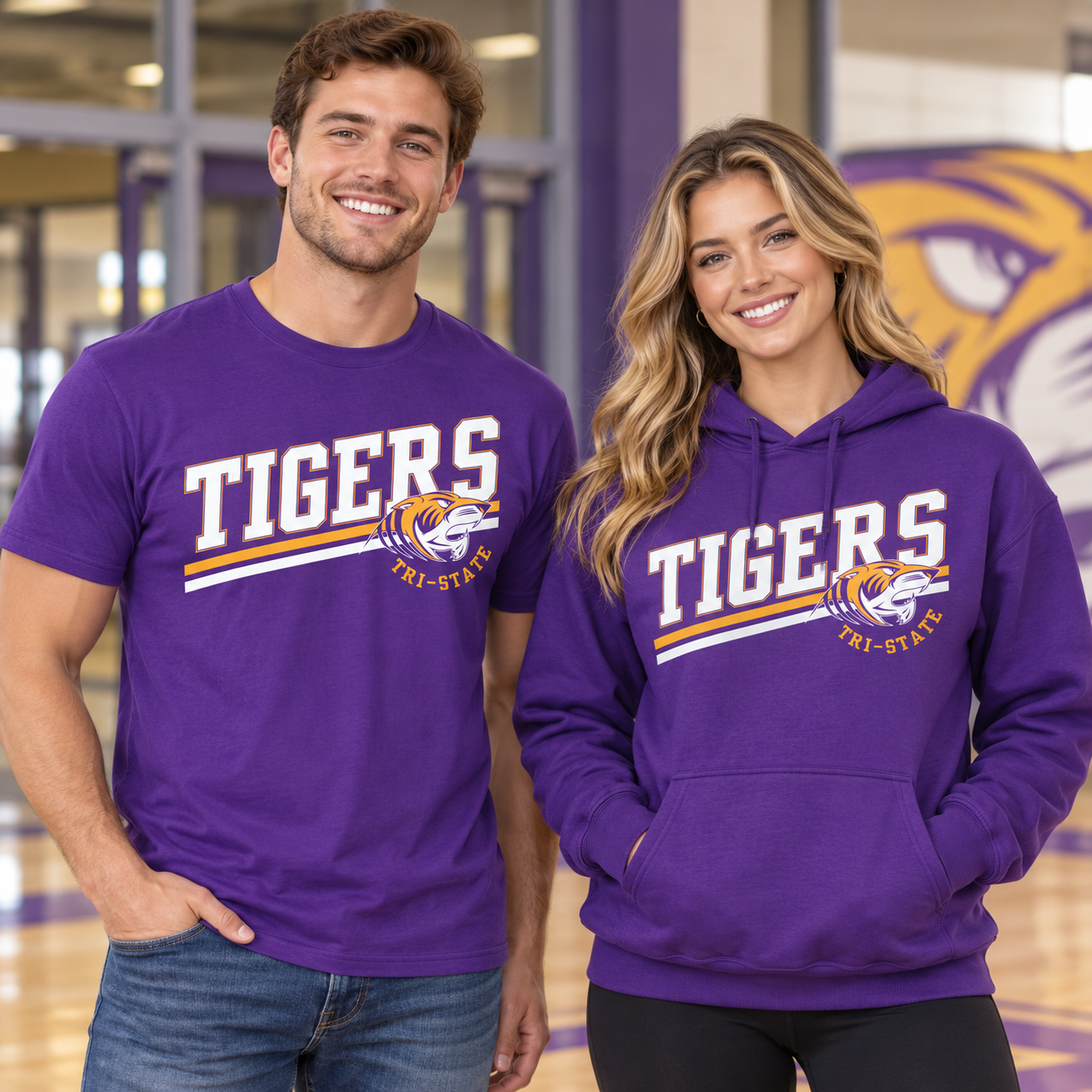 Tri-State Tigers – Tigers Slash | District T-Shirt & Hoodie