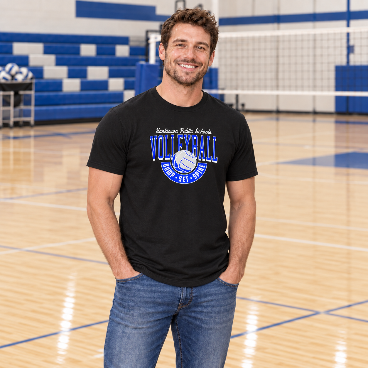 Hankinson Pirates – Bump Set Spike Black| District T-Shirt, Crew & Hoodie