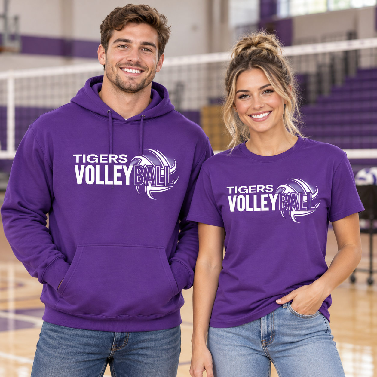 Tri-State Tigers – Tigers Volleyball Swish White | District T-Shirt & Hoodie