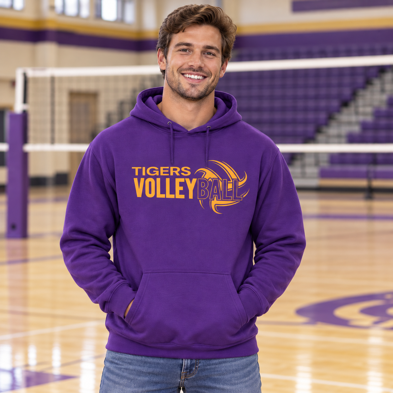 Tri-State Tigers – Tigers Volleyball Swish Gold | District T-Shirt & Hoodie