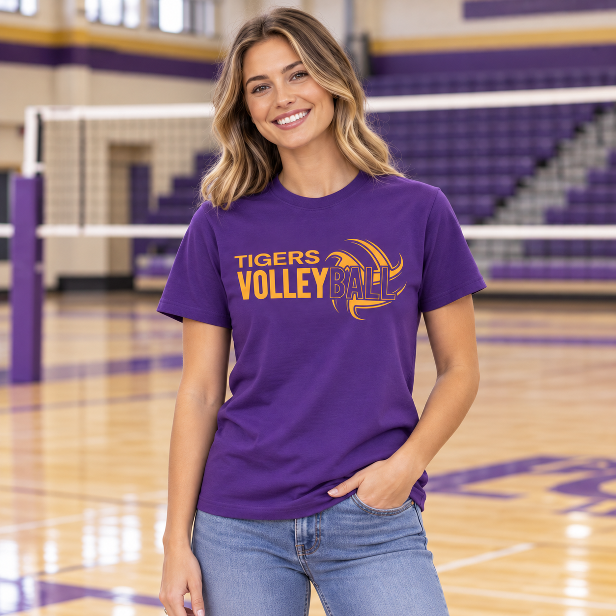 Tri-State Tigers – Tigers Volleyball Swish Gold | District T-Shirt & Hoodie