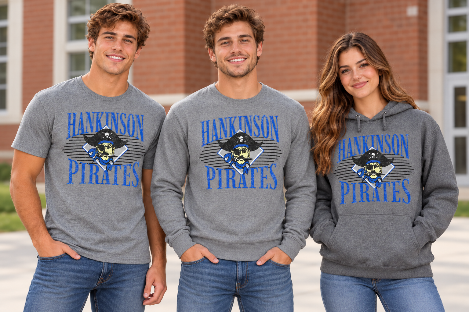 Pirates Full Distressed | Next Level T-Shirt, Crewneck & Hoodie