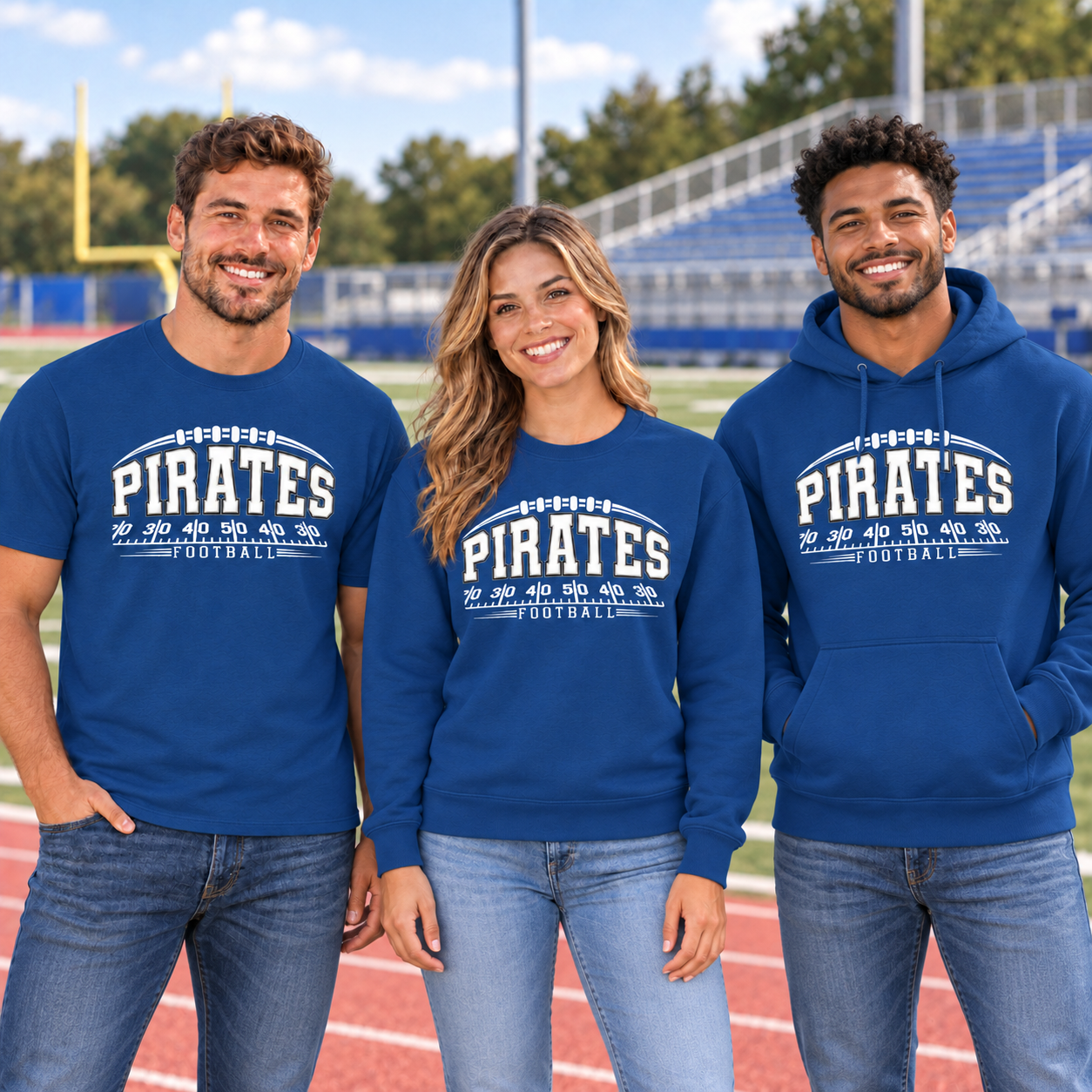 Hankinson Pirates – Pirate Pride Yard Line | District T-Shirt, Crew & Hoodie