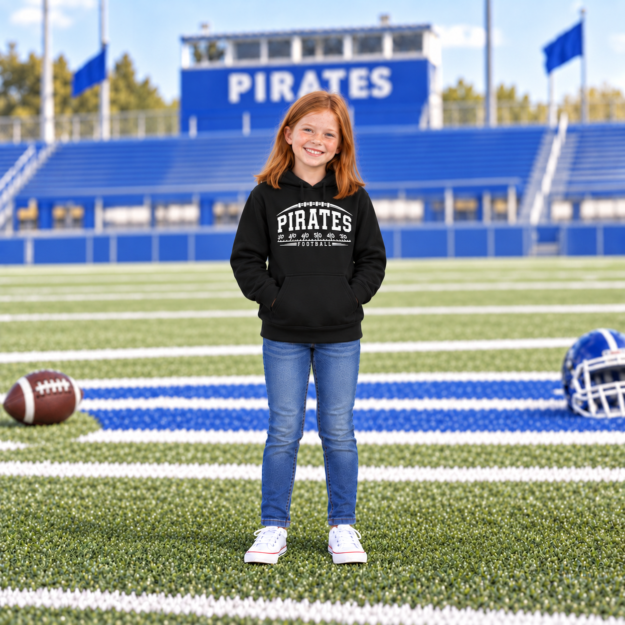 Hankinson Pirates – Pirate Pride Yard Line | District Youth T-Shirt & Hoodie