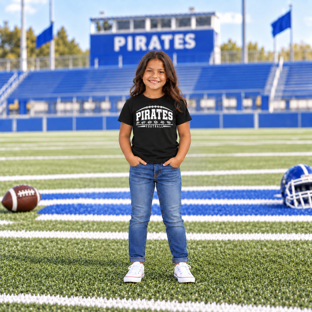 Hankinson Pirates – Pirate Pride Yard Line | District Youth T-Shirt & Hoodie