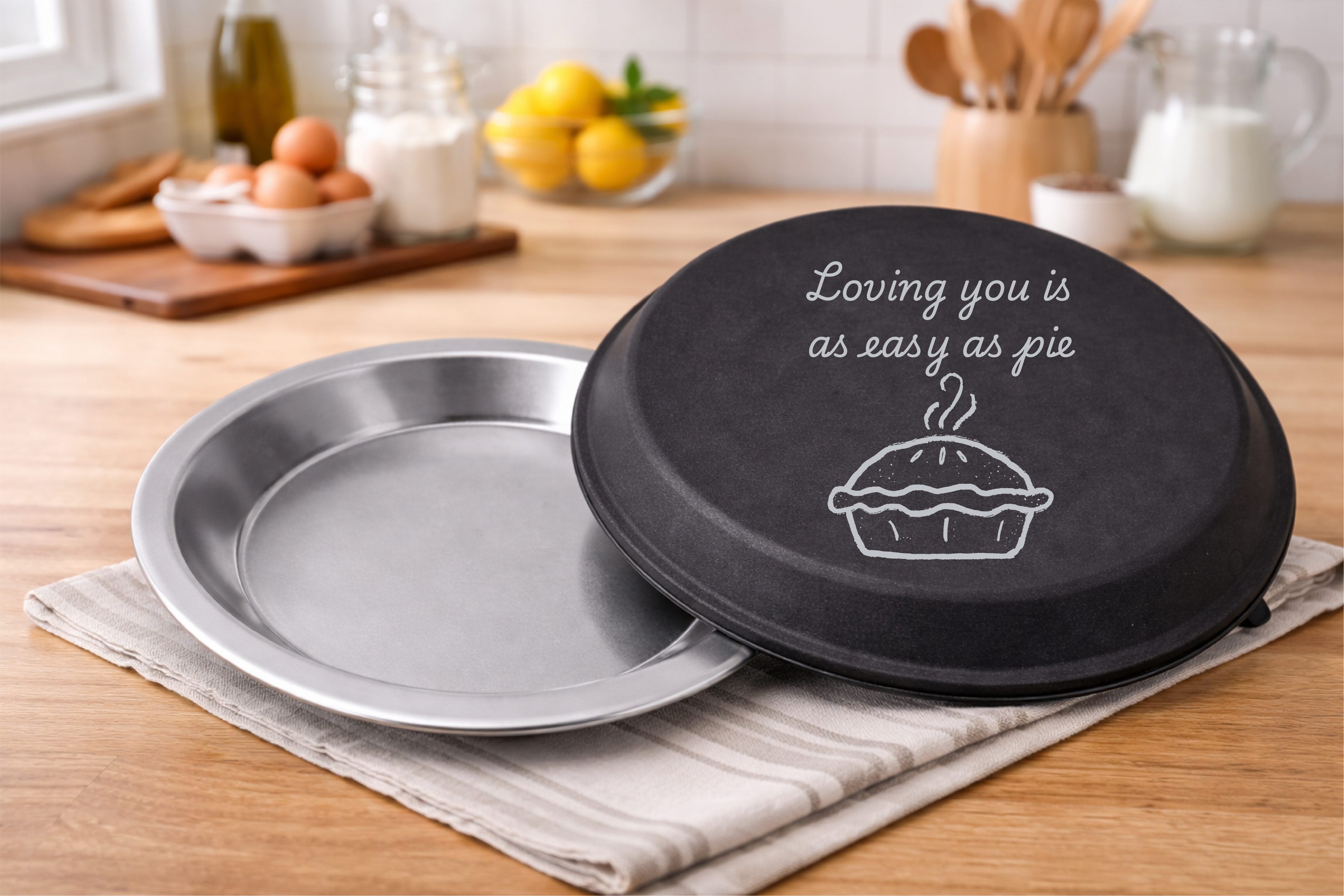 Loving You Is As Easy As Pie Engraved Pie Pan