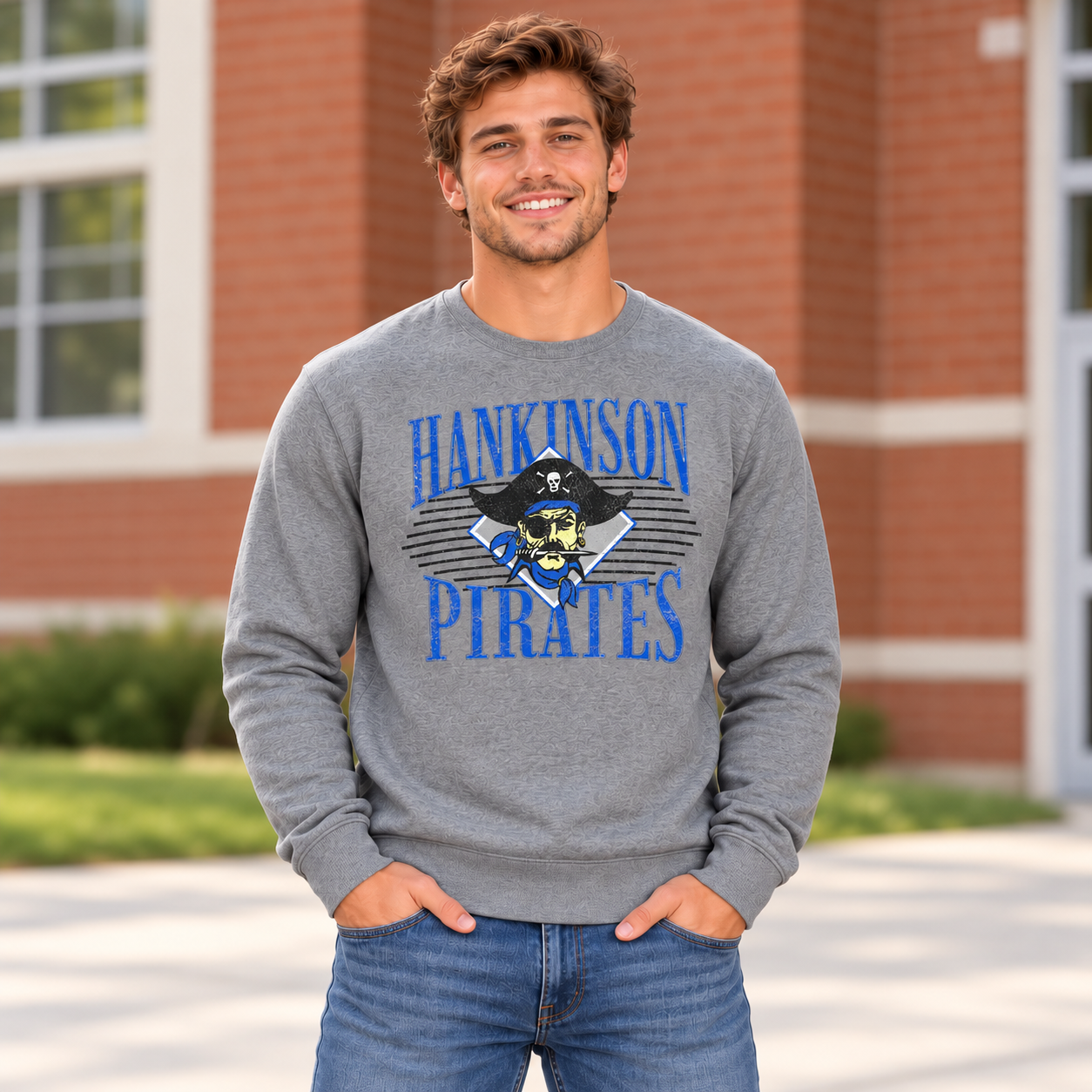 Pirates Full Distressed | Next Level T-Shirt, Crewneck & Hoodie