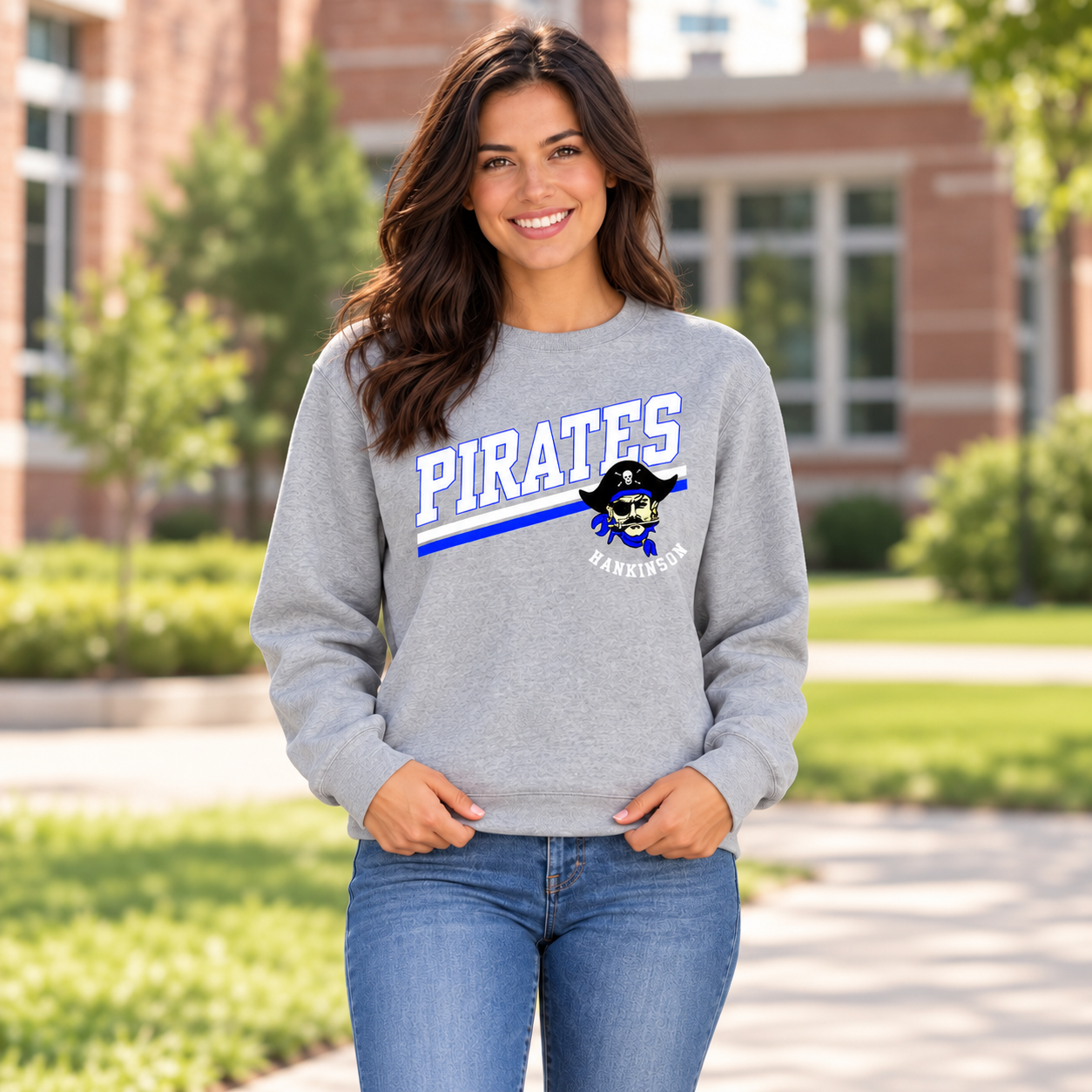 Hankinson Pirates Slash| District T-Shirt, Crew & Hoodie