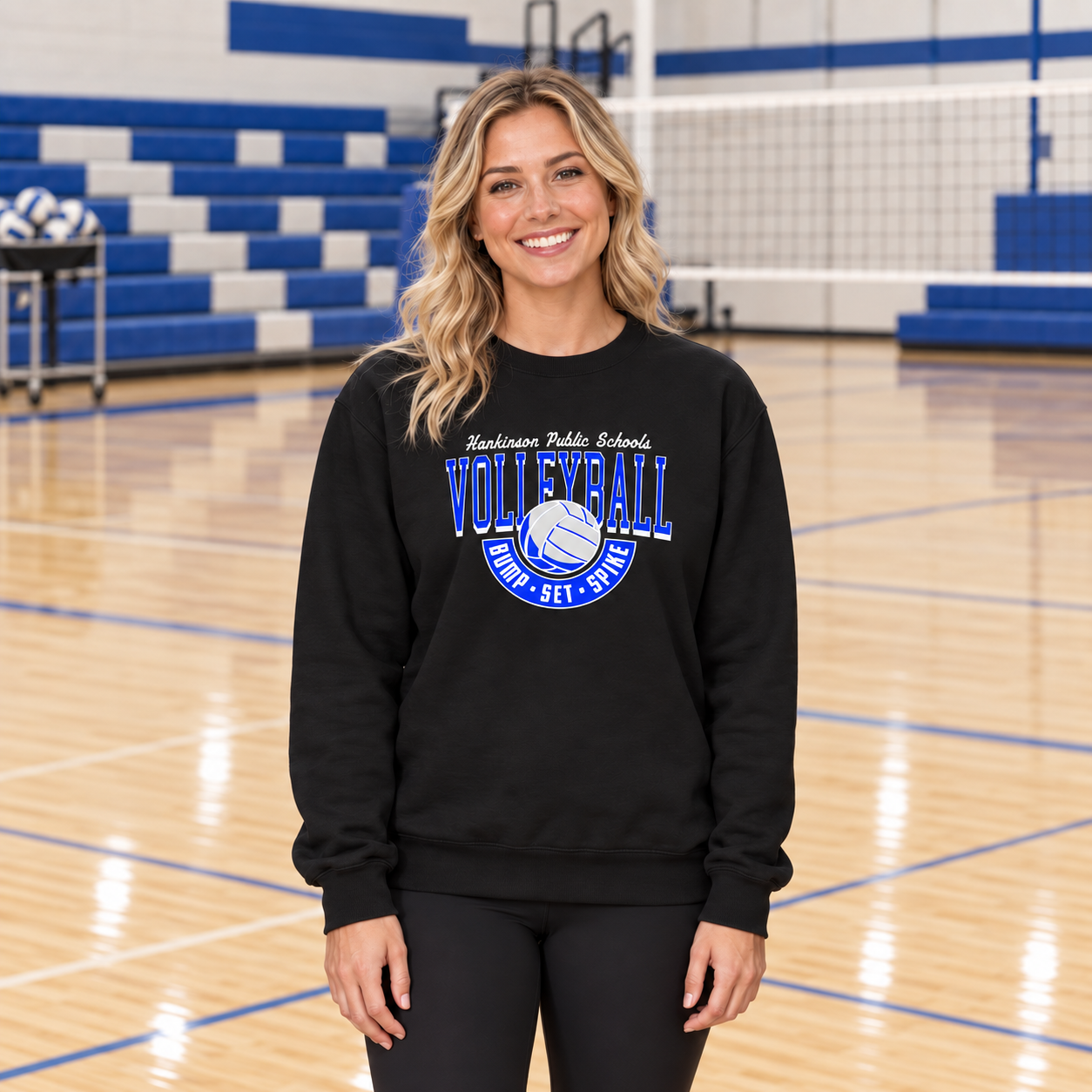 Hankinson Pirates – Bump Set Spike Black| District T-Shirt, Crew & Hoodie