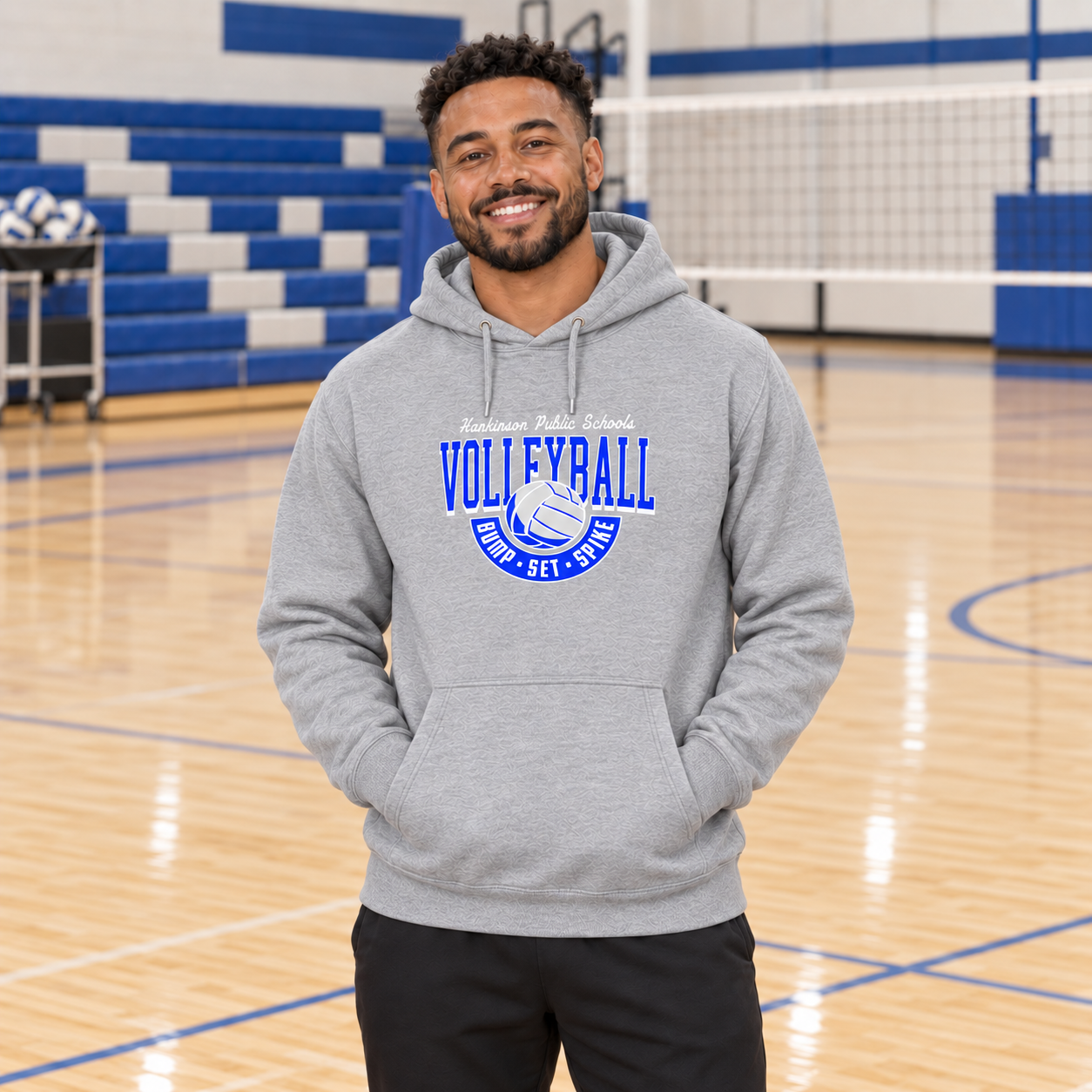 Hankinson Pirates – Bump Set Spike Gray| District T-Shirt, Crew & Hoodie